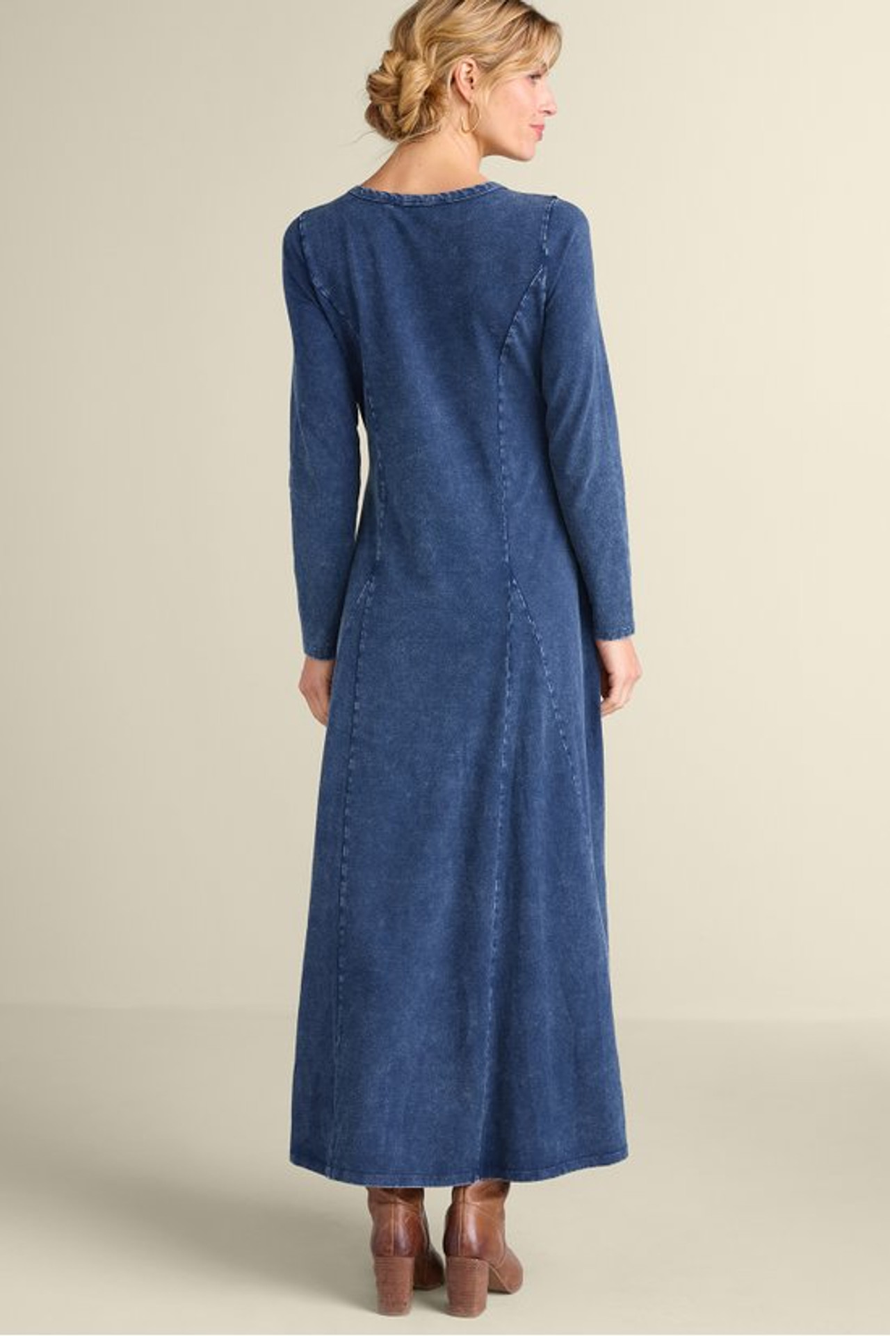 Janet Knit Denim Maxi Dress - Soft Surroundings Outlet