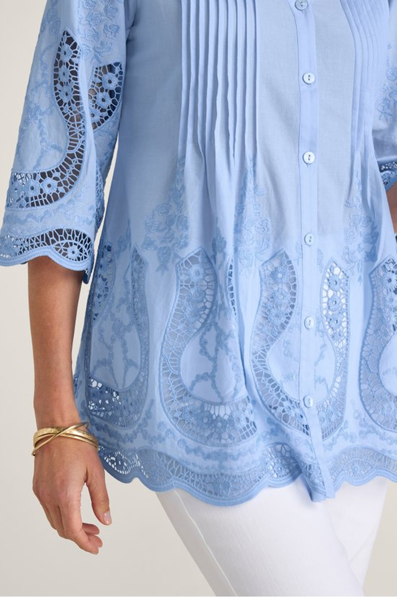 Trella Eyelet Top - Soft Surroundings Outlet