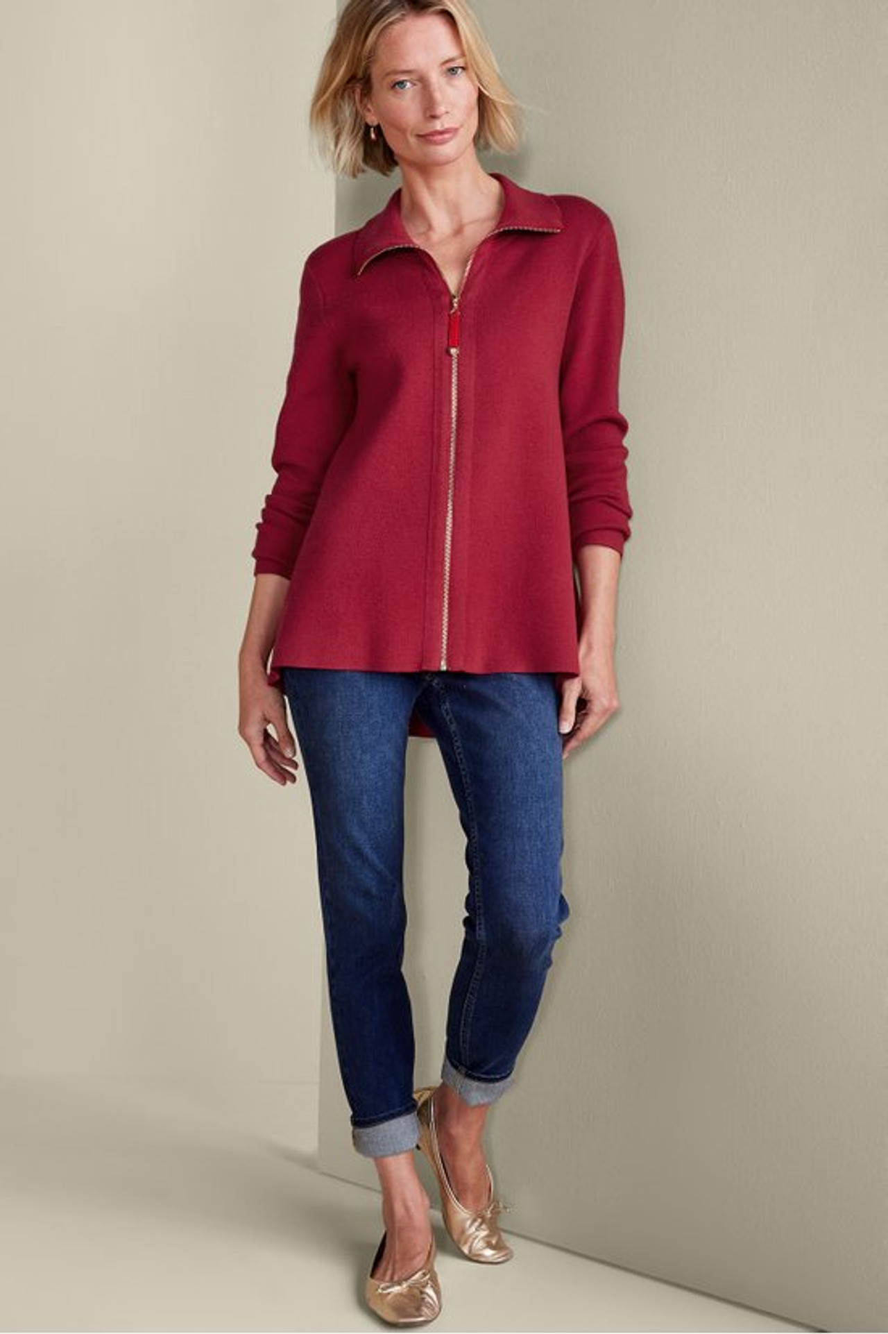 Meria Zip Cardi - Soft Surroundings Outlet