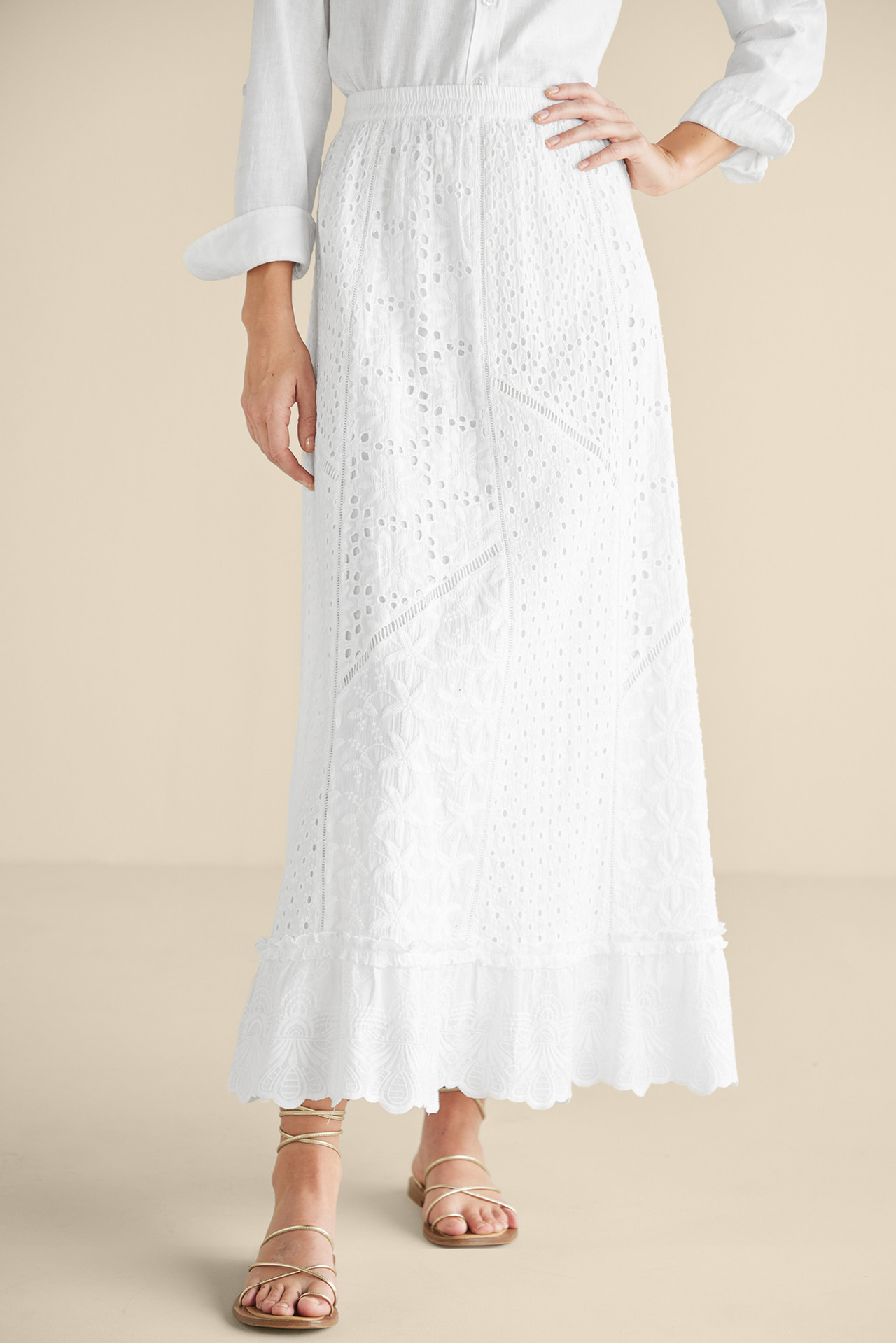 Porfiria Embellished Skirt - Soft Surroundings Outlet