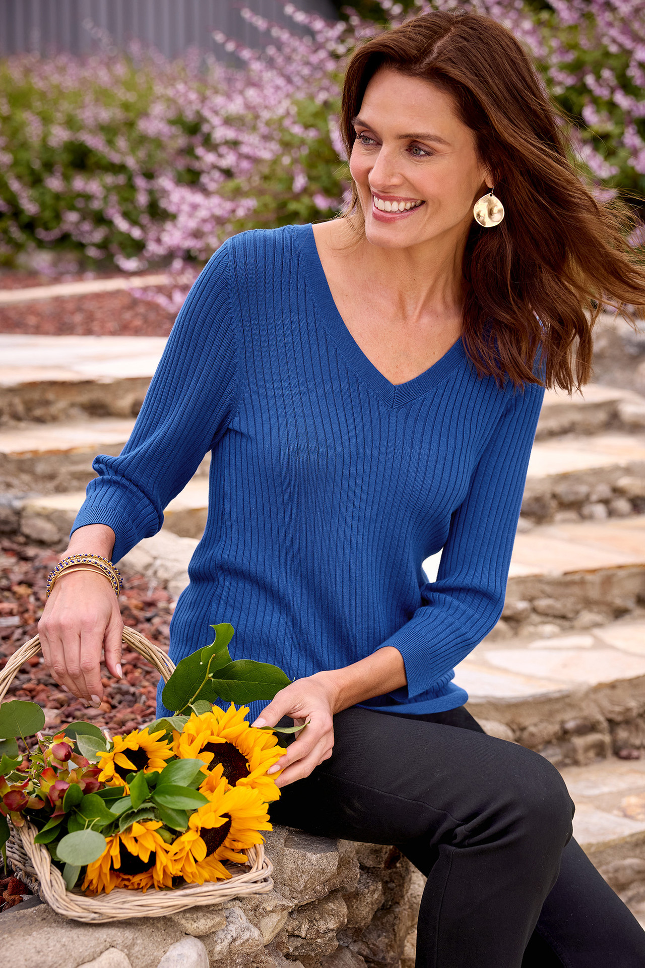 SoftEssential™ Ribbed Linnie Sweater - Soft Surroundings Outlet