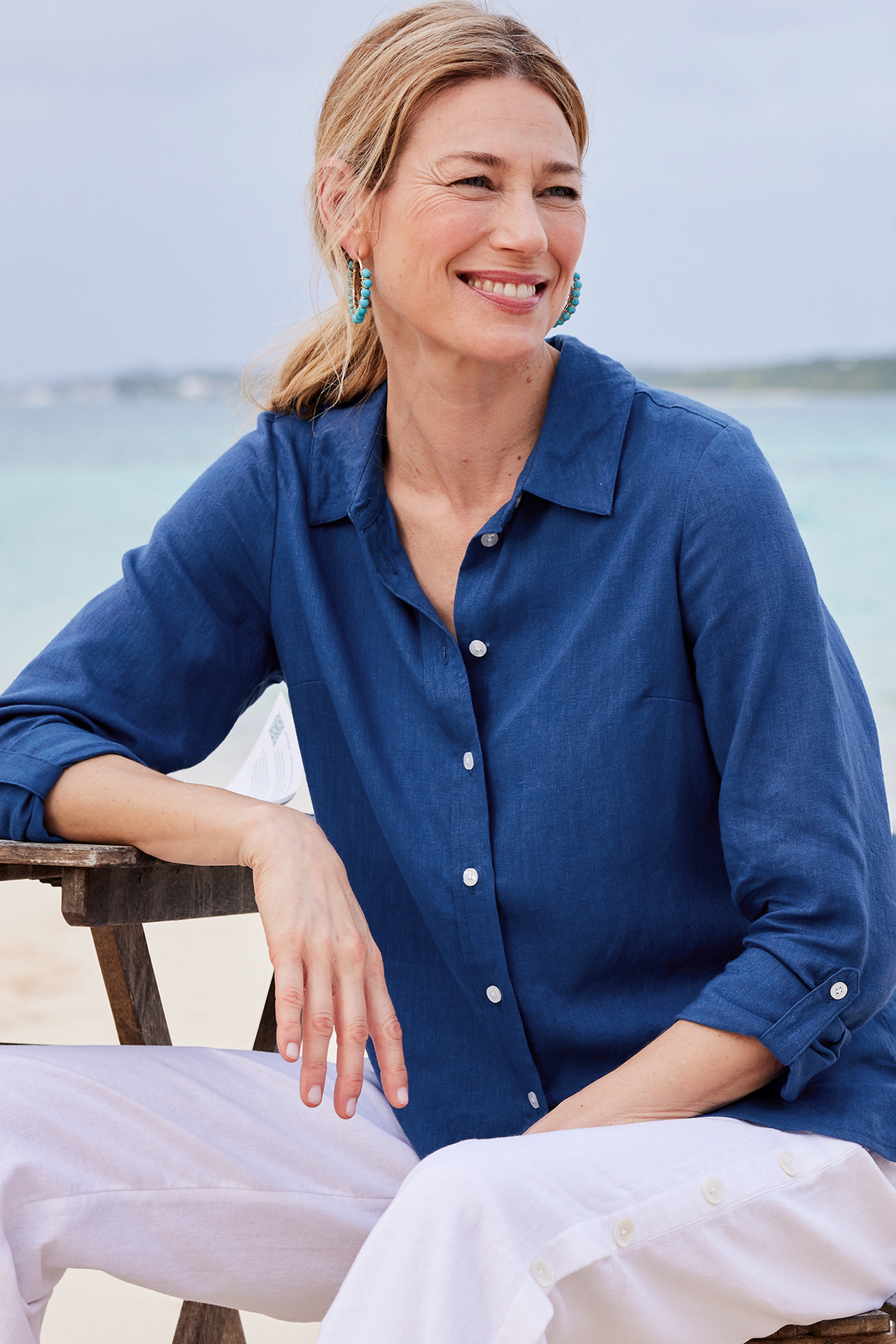 Jordan Linen Blend Shirt - Soft Surroundings Outlet