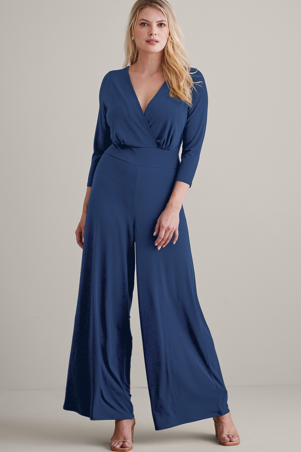 Penelope 3/4 Sleeve Jumpsuit - Soft Surroundings Outlet