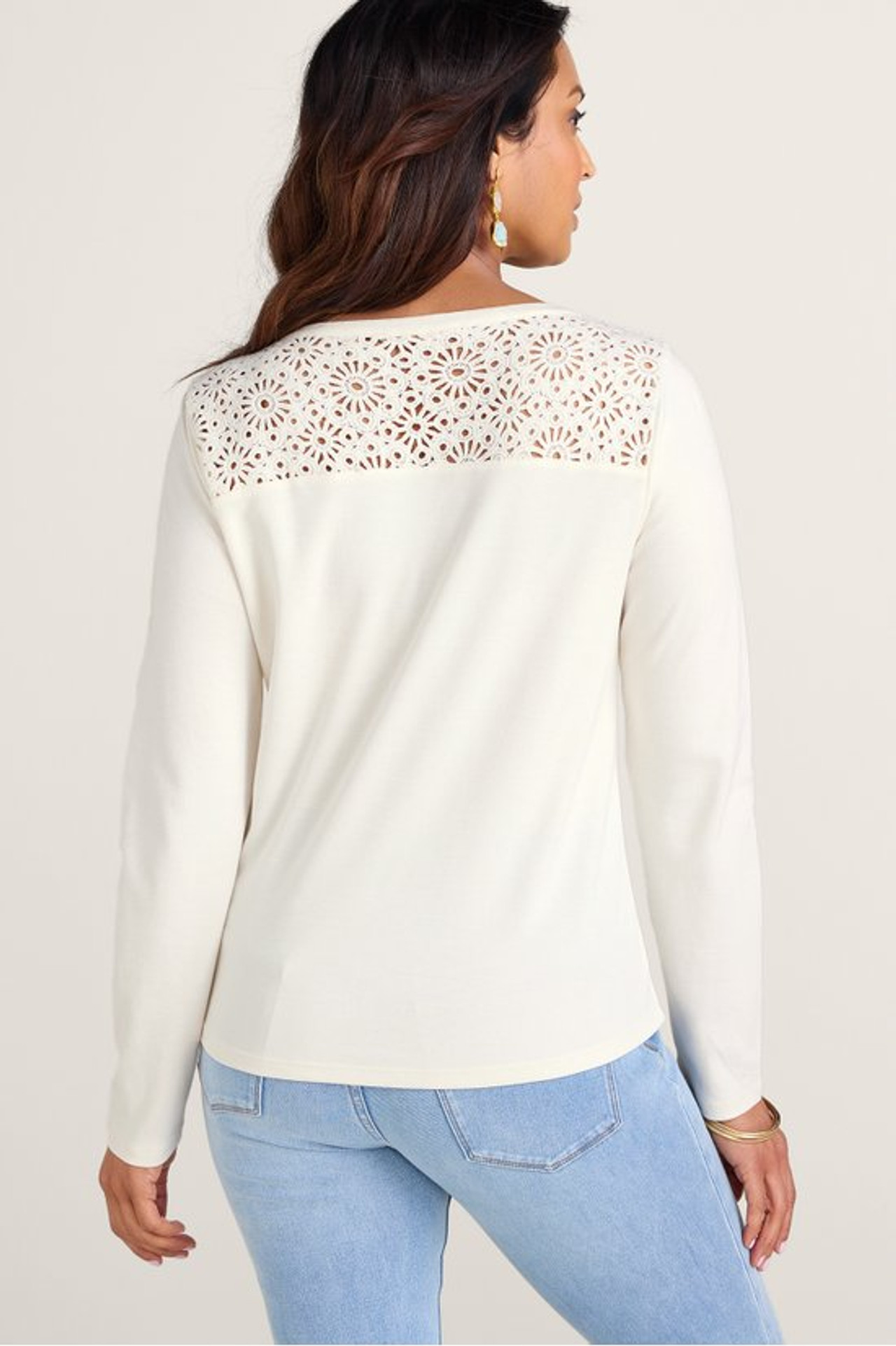 Rhae Lace Button Top - Soft Surroundings Outlet
