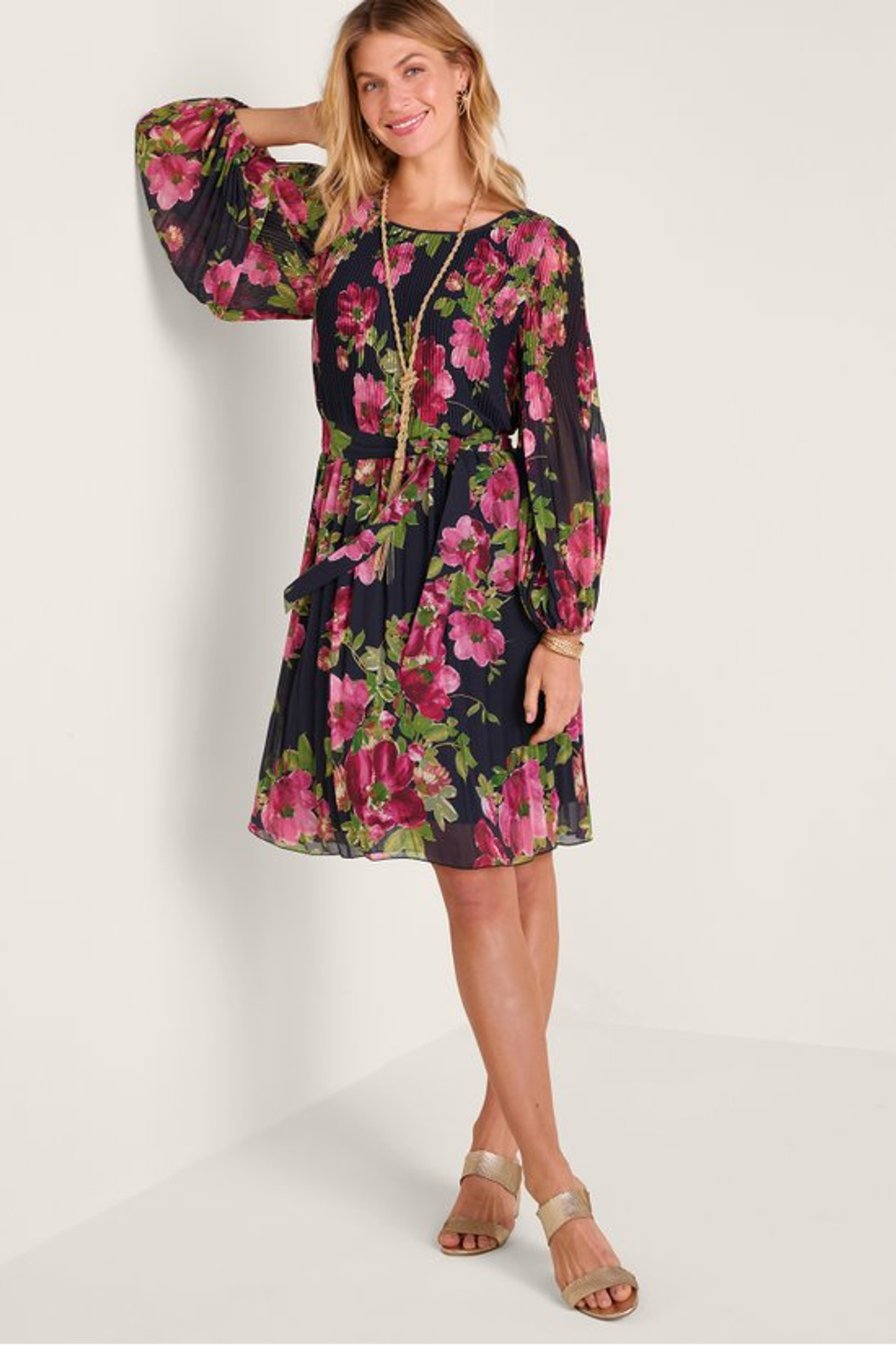 Ondine Pleated Dress - Soft Surroundings Outlet