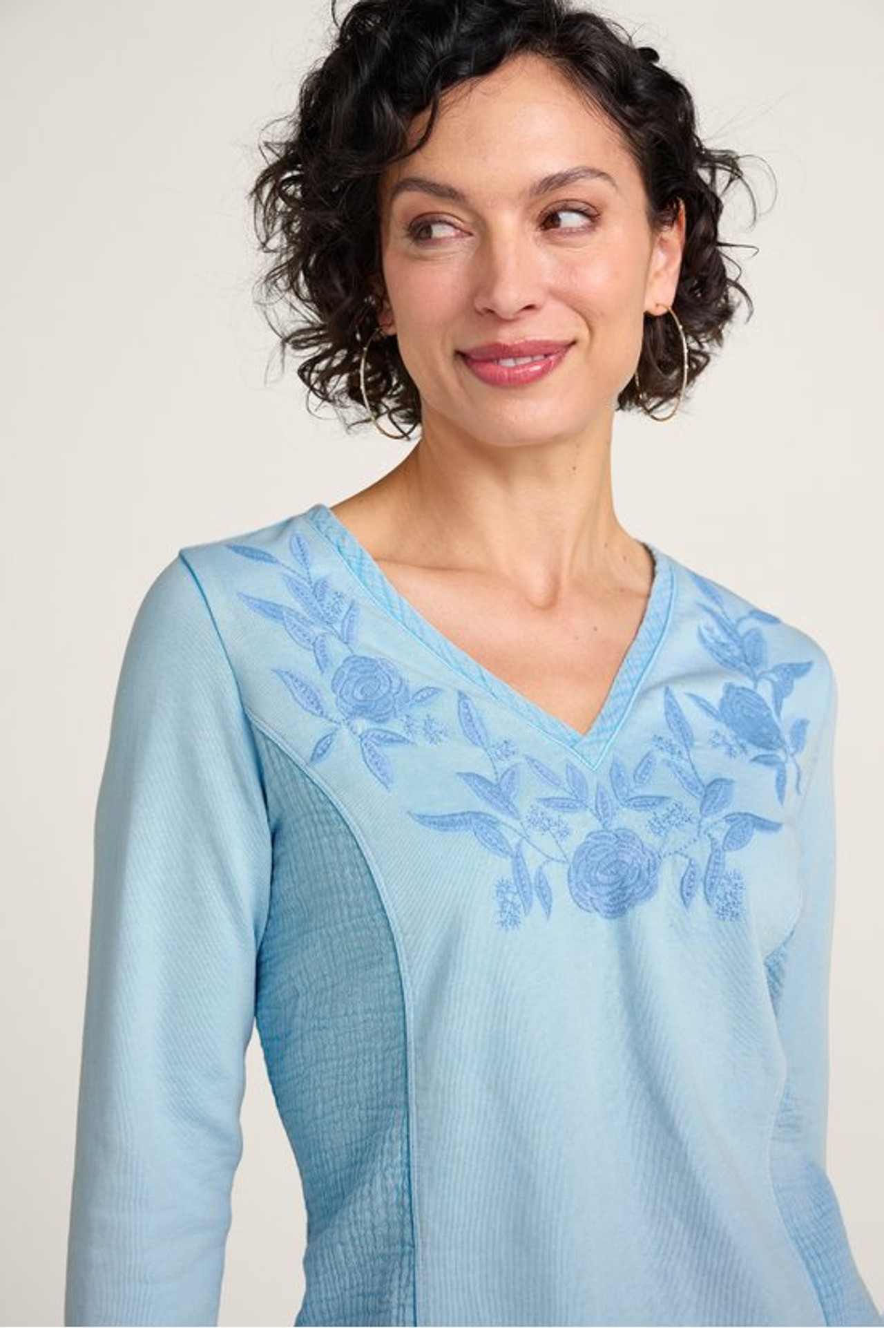 Salome French Terry & Gauze Tunic - Soft Surroundings Outlet