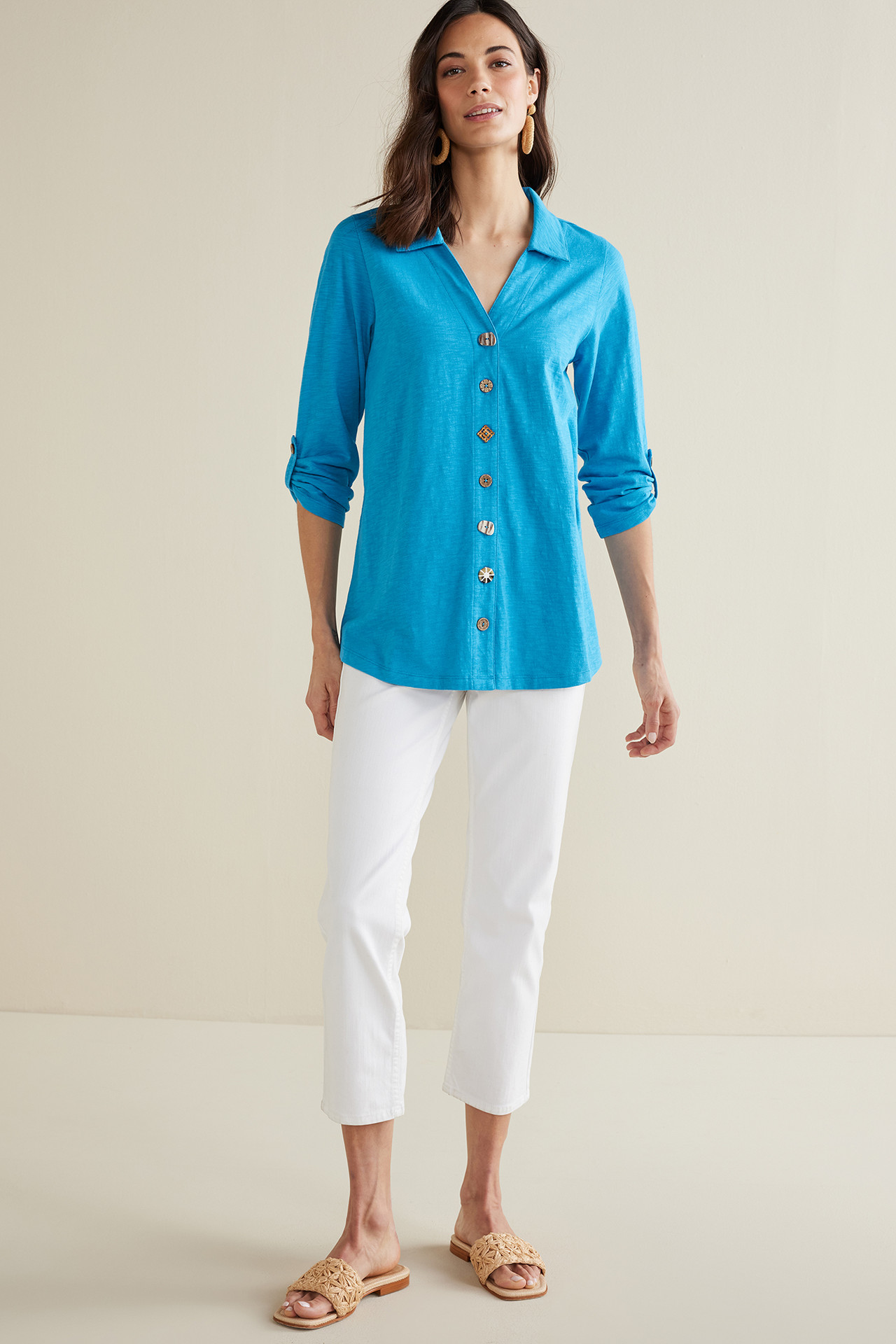 Danielle 3/4 Sleeve Tunic - Soft Surroundings Outlet