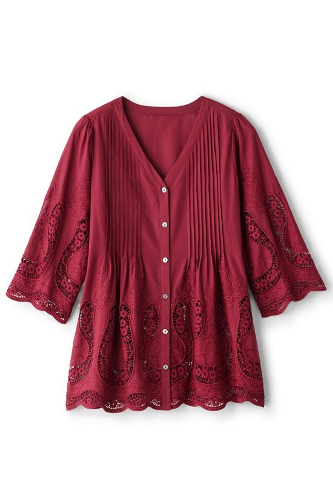 Trella Eyelet Top - Soft Surroundings Outlet