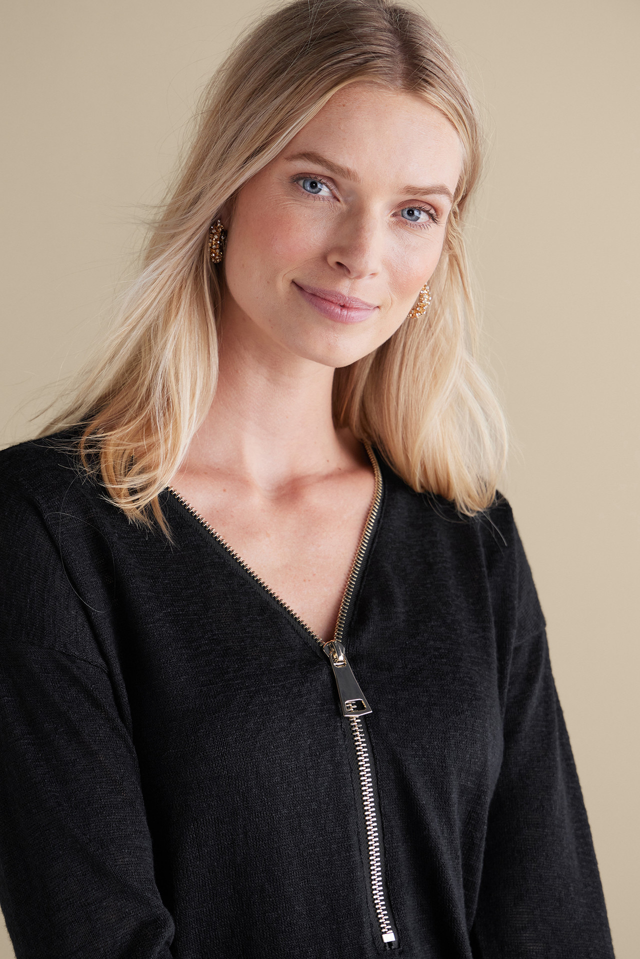 Valentina Zip Sweater - Soft Surroundings Outlet