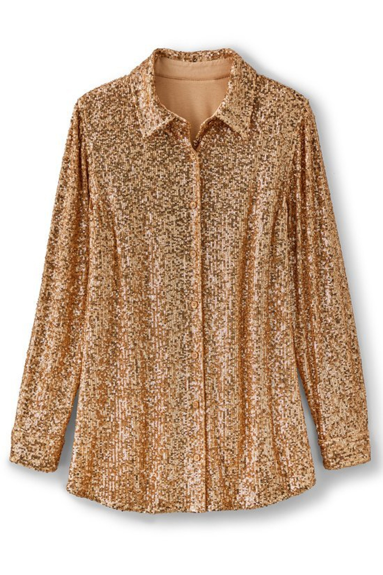 Sancerre Sequin Shirt - Soft Surroundings Outlet