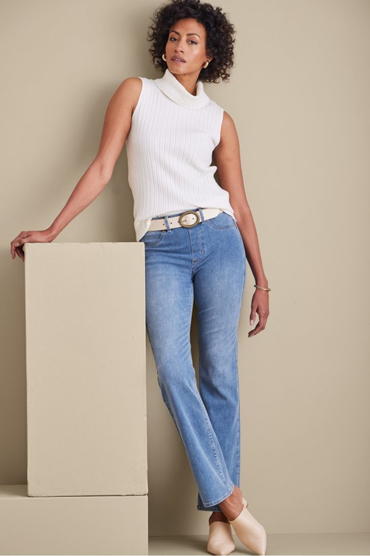 Ultimate Denim Pull-On Bootcut Jeans - Soft Surroundings Outlet