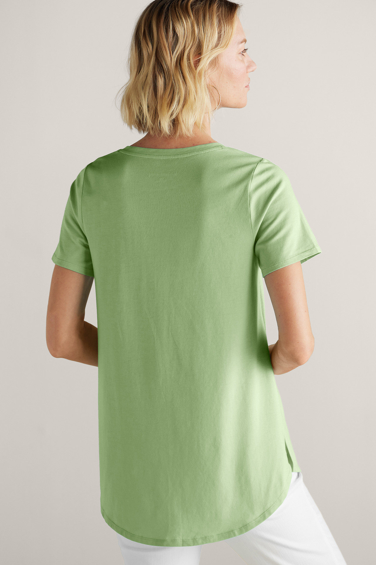 SoftEssential™ Supima® Isabel Short Sleeve Tunic - Soft Surroundings Outlet