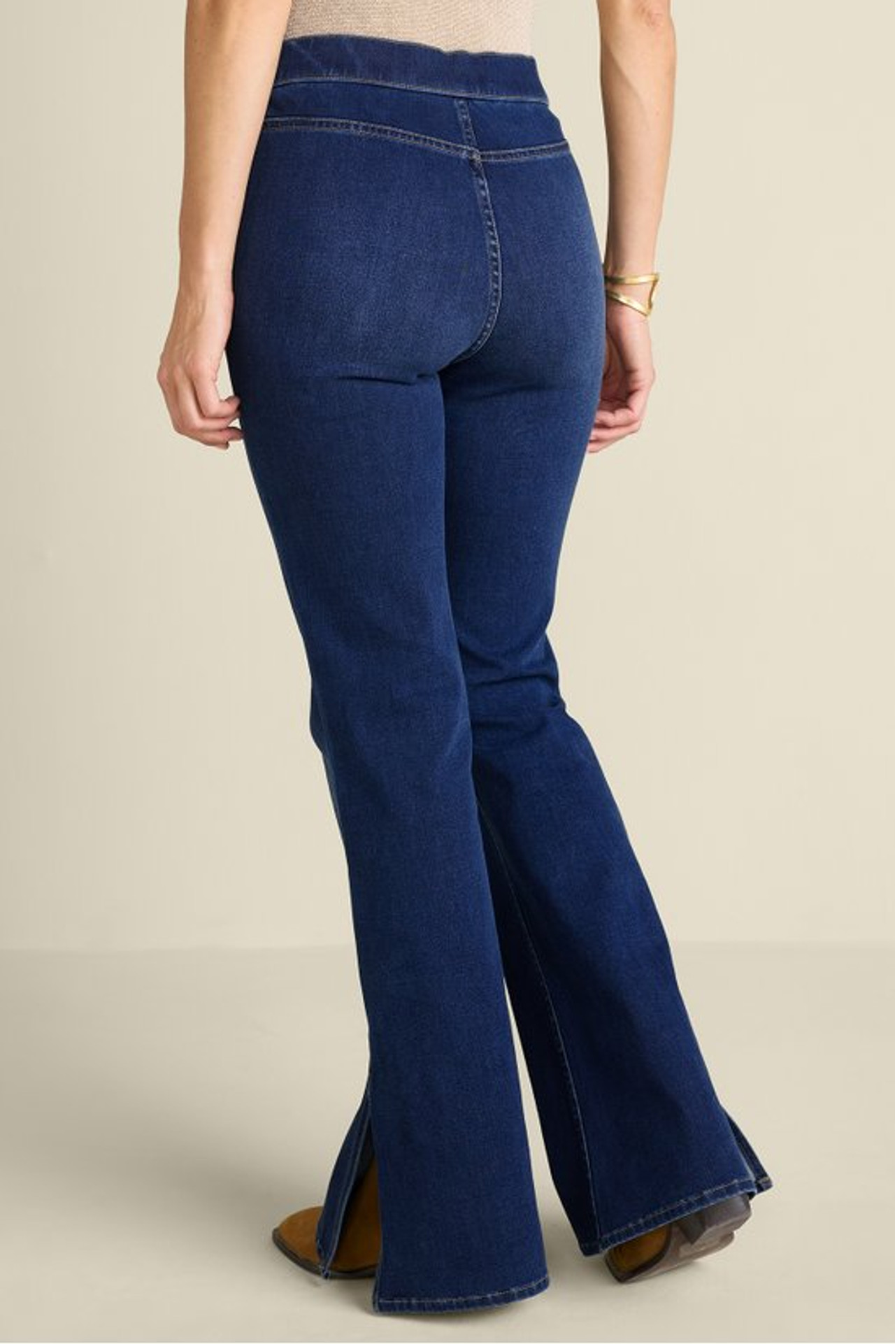 Ultimate Denim Slit Hem Flare Jeans - Soft Surroundings Outlet