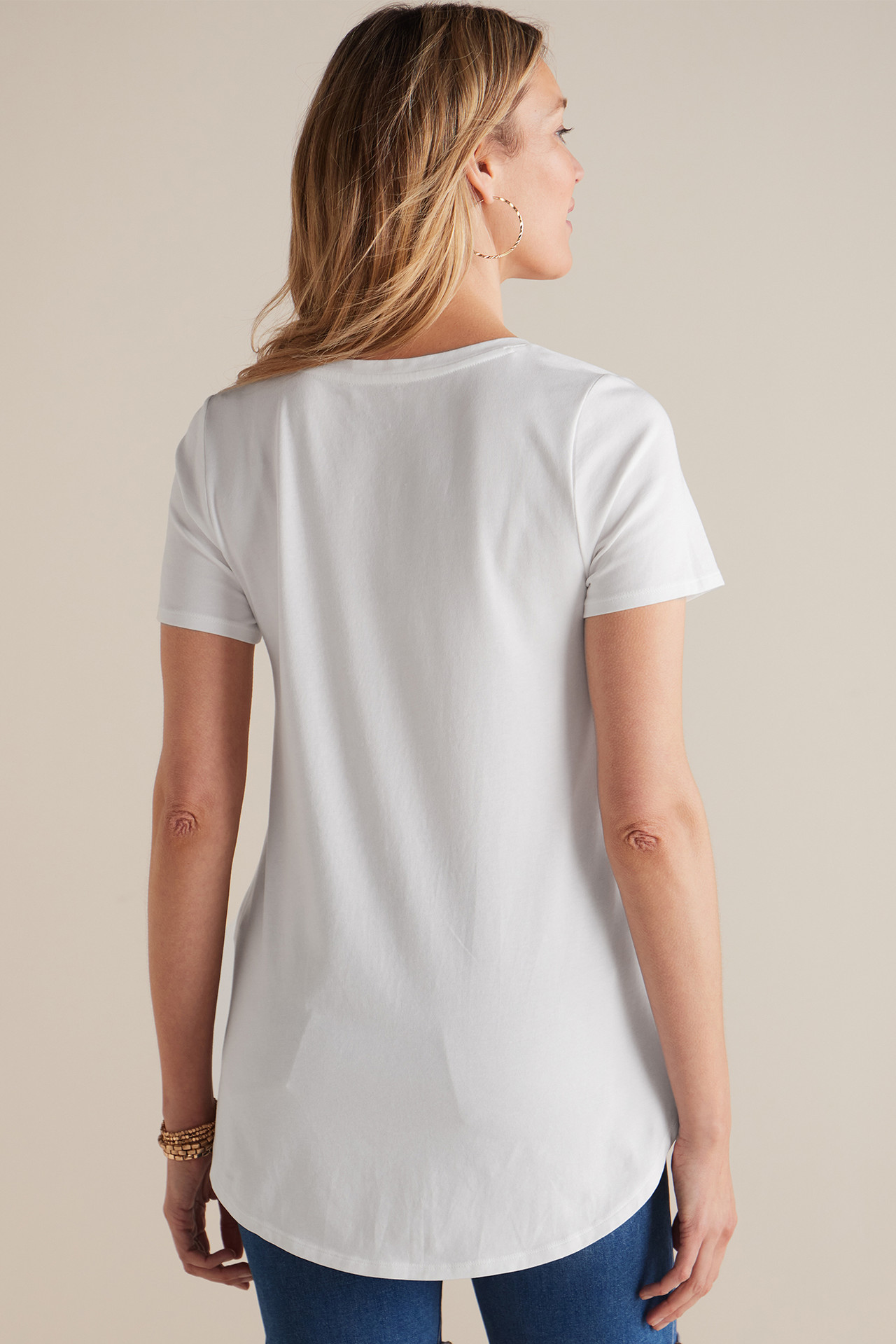 SoftEssential™ Supima® Isabel Short Sleeve Tunic - Soft Surroundings Outlet
