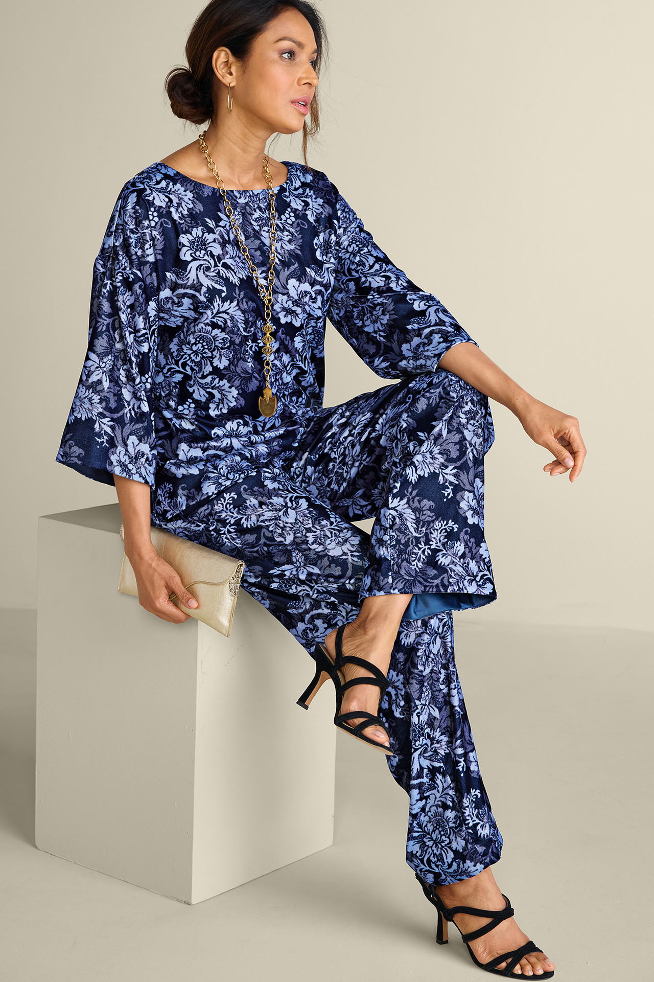 Aria Velvet Wide Leg Pants - Soft Surroundings Outlet