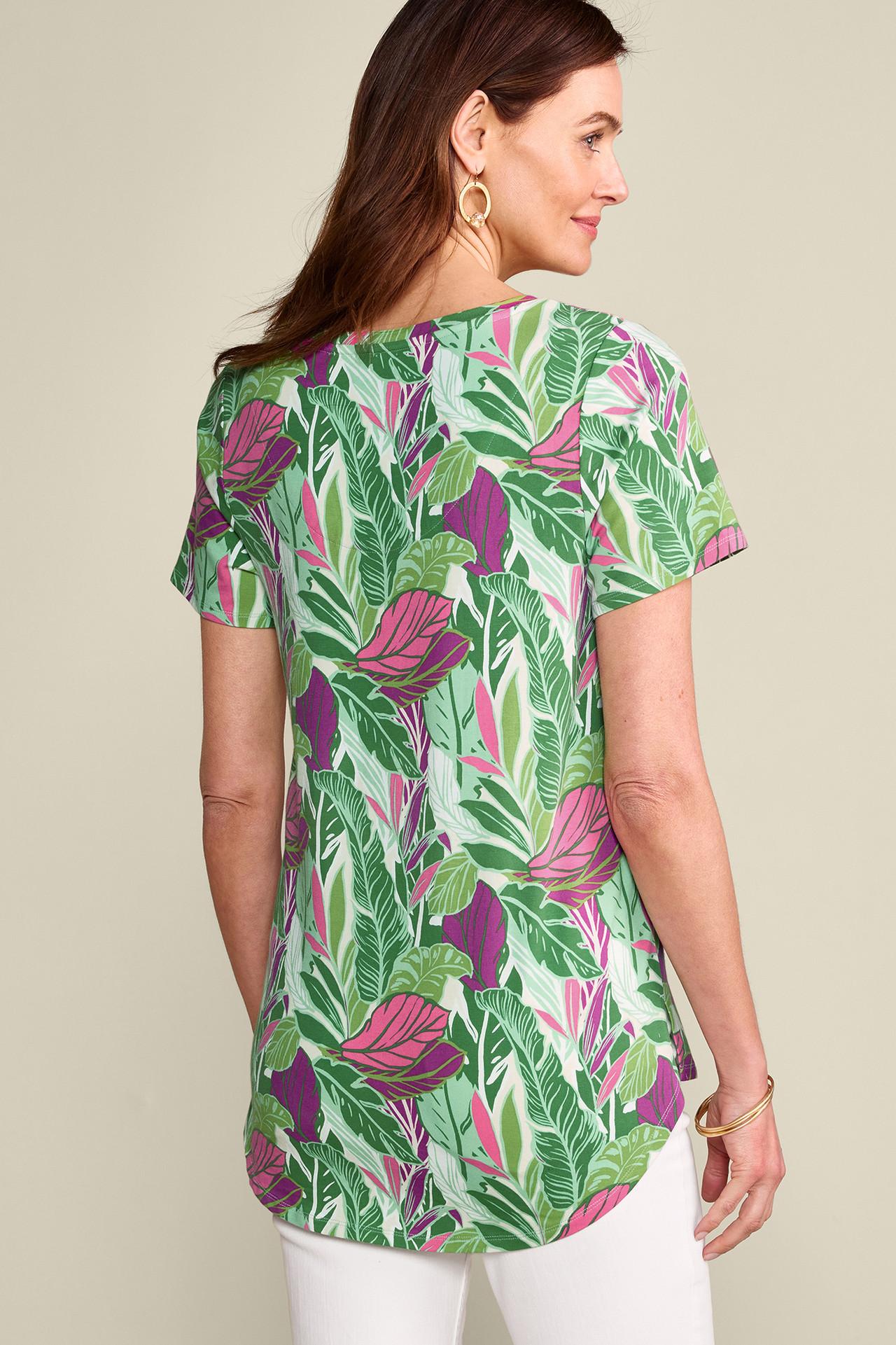 SoftEssential™ Supima® Isabel Short Sleeve Tunic - Soft Surroundings Outlet