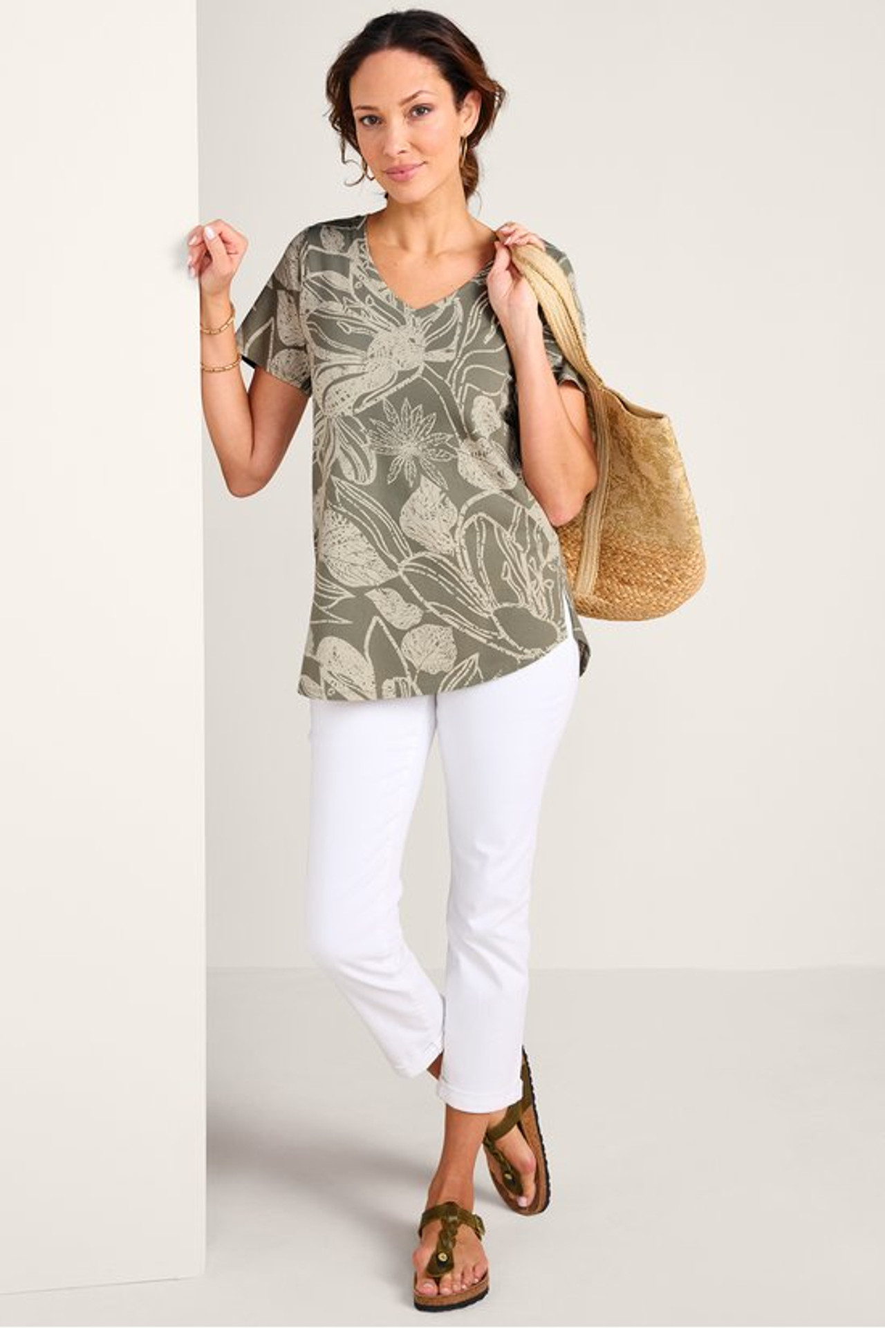 SoftEssential™ Supima® Isabel Short Sleeve Tunic - Soft Surroundings Outlet
