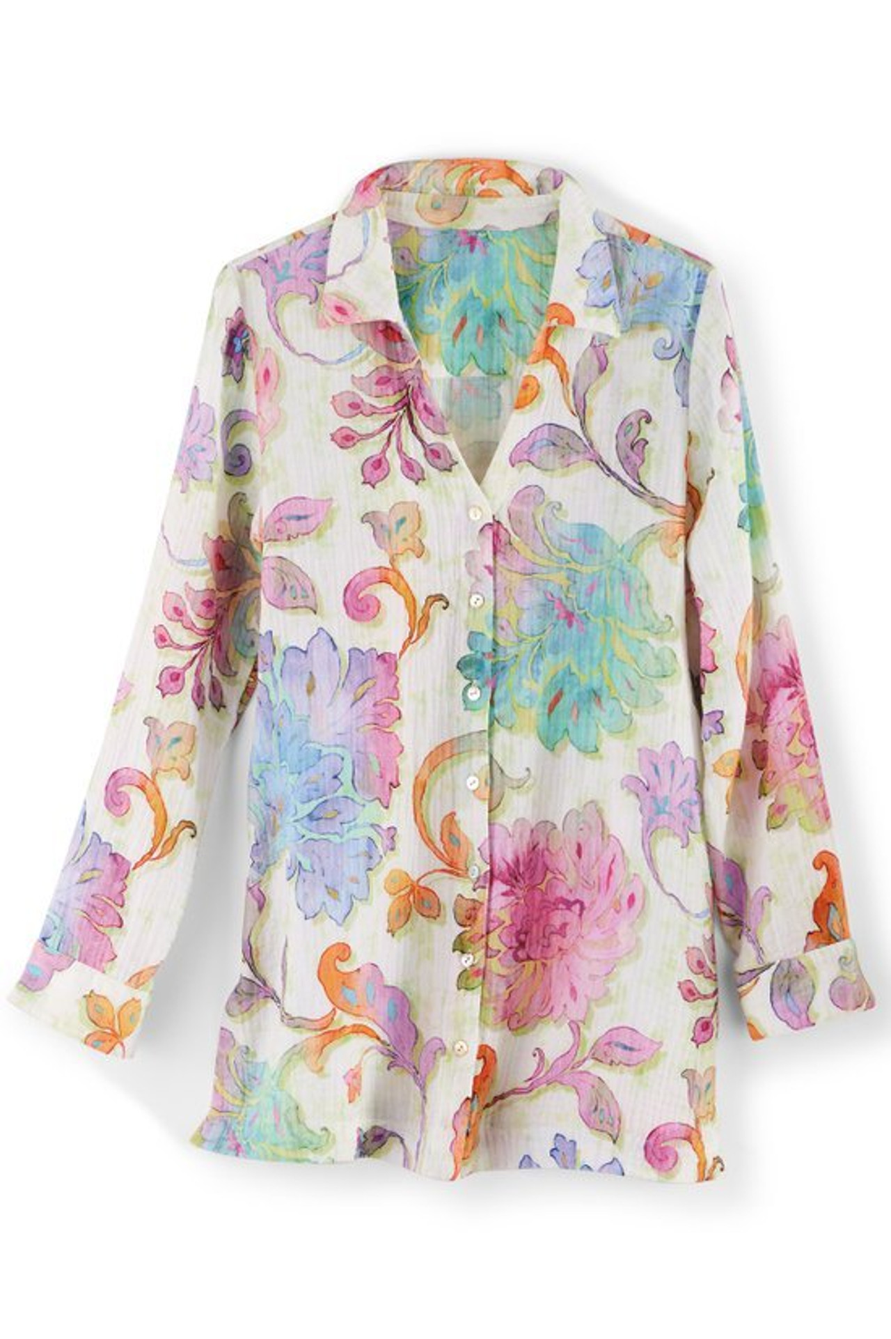 Escambia Gauze Tunic Shirt - Soft Surroundings Outlet