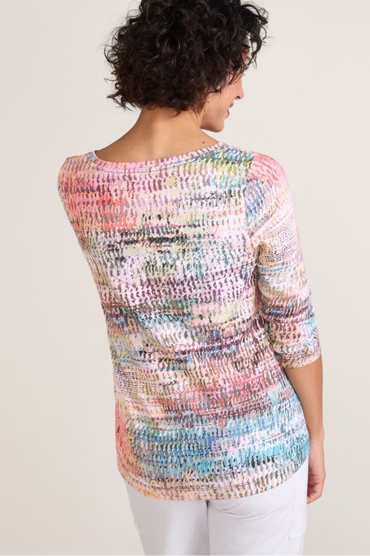 SoftEssential™ Supima® 3/4 Sleeve Tee I - Soft Surroundings Outlet