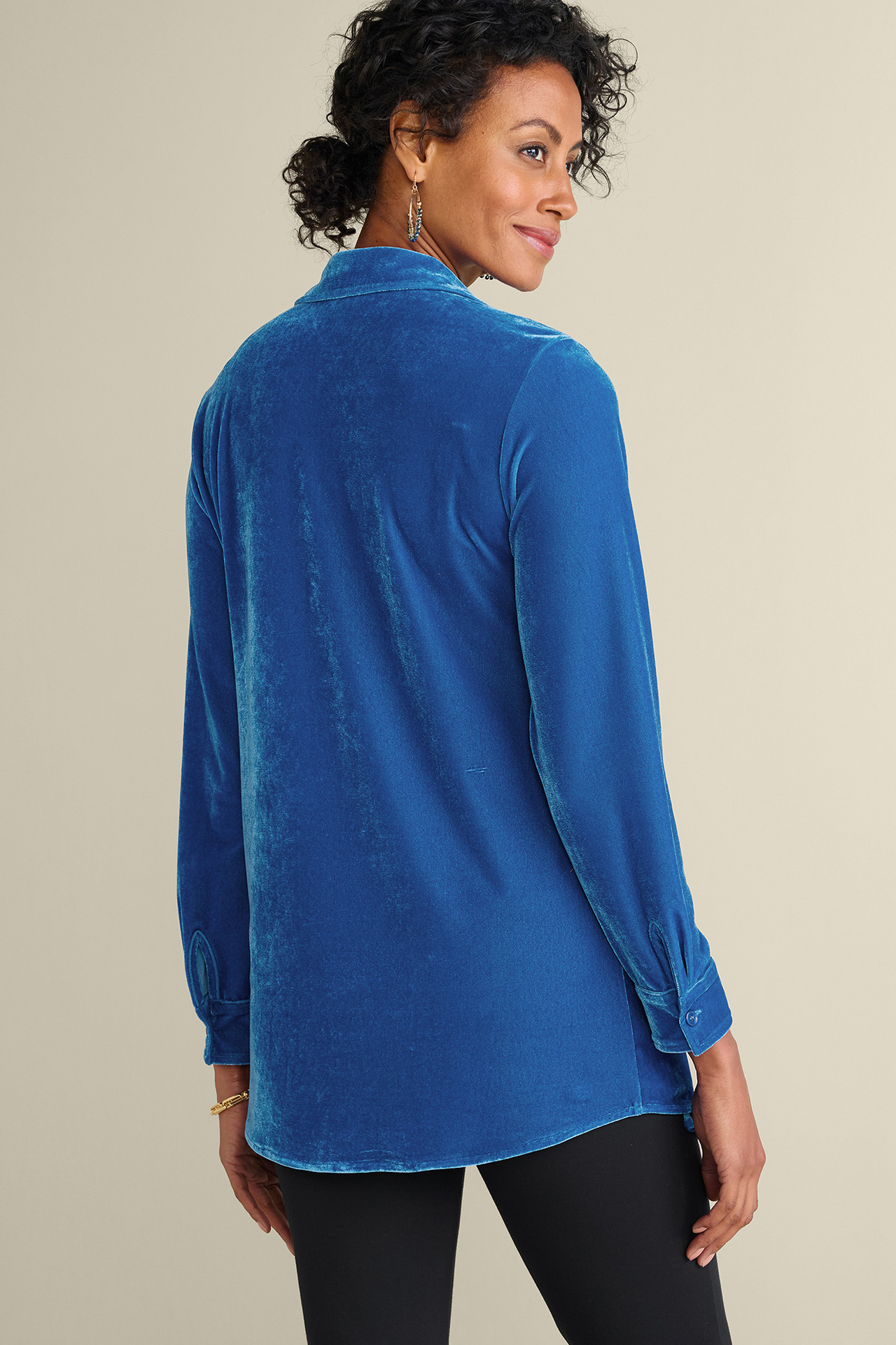 Velvet Boyfriend Tunic Shirt - Soft Surroundings Outlet