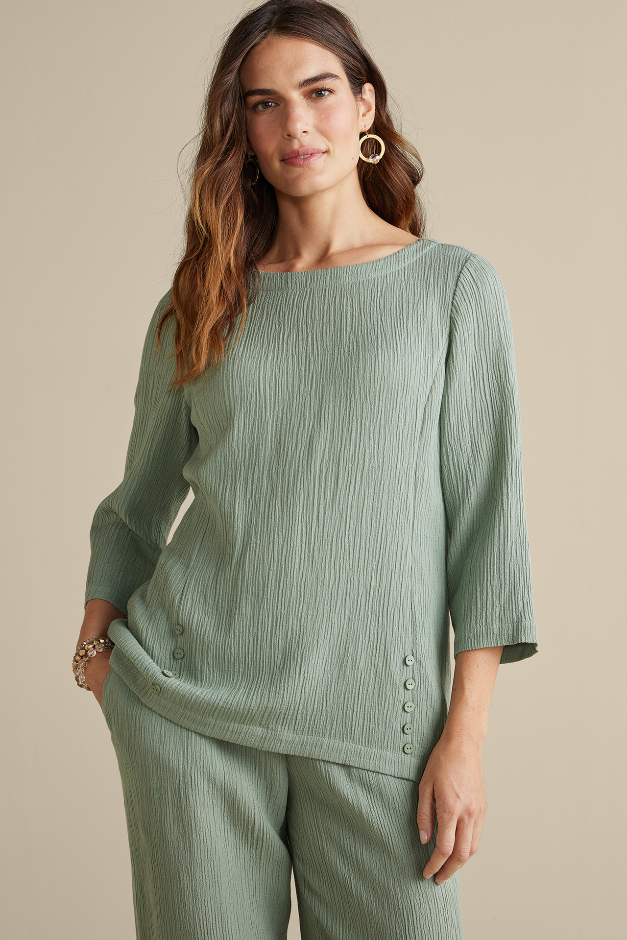 Oceo Gauze Tunic - Soft Surroundings Outlet