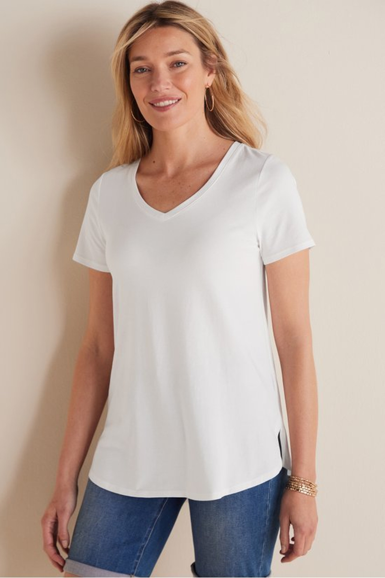 SoftEssential™ Supima® Isabel Short Sleeve Tunic - Soft Surroundings Outlet
