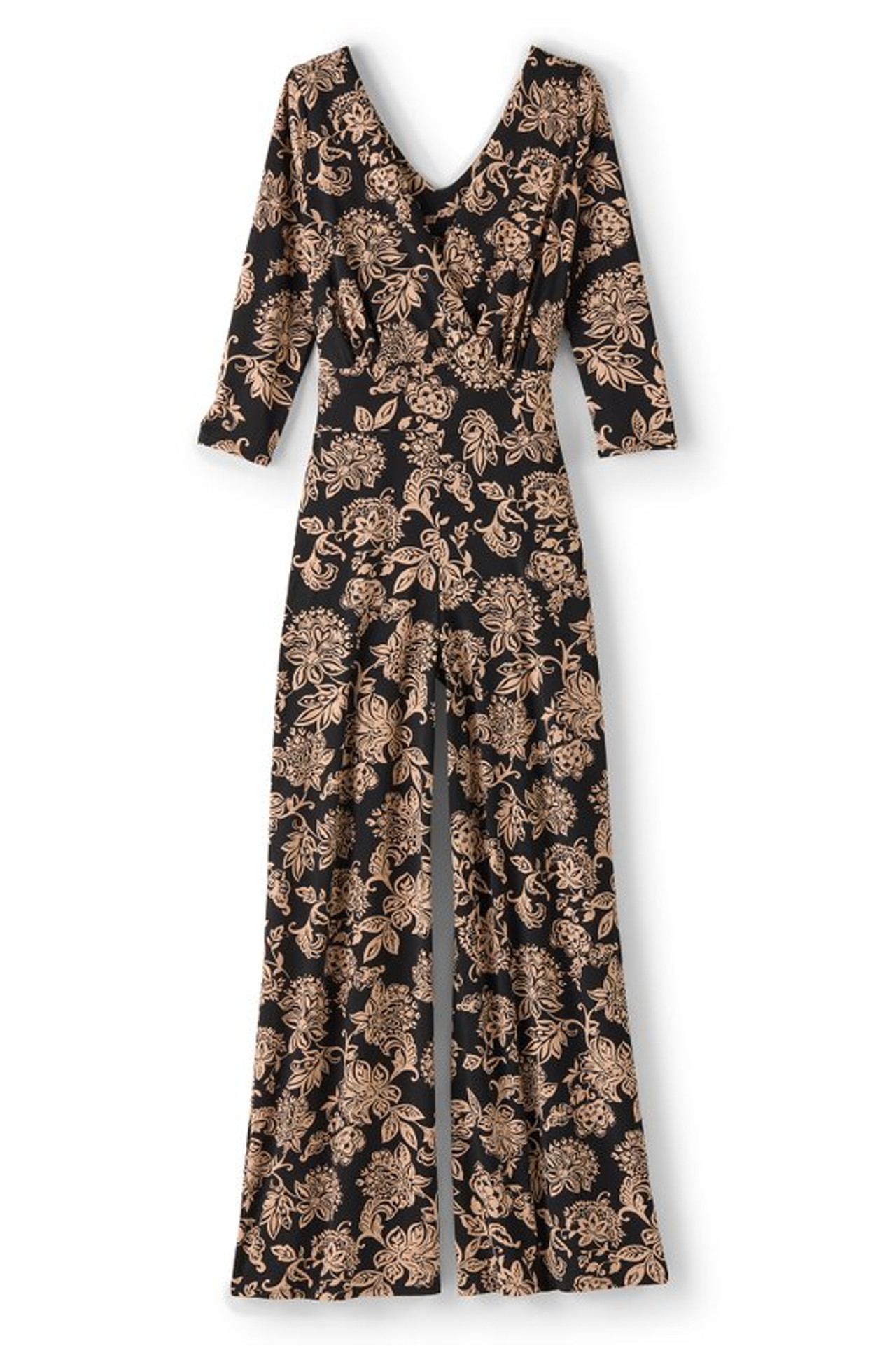 Penelope 3/4 Sleeve Jumpsuit - Soft Surroundings Outlet