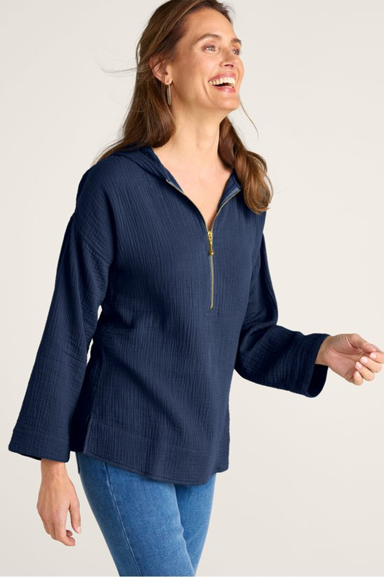 Kemia Gauze Hoodie - Soft Surroundings Outlet