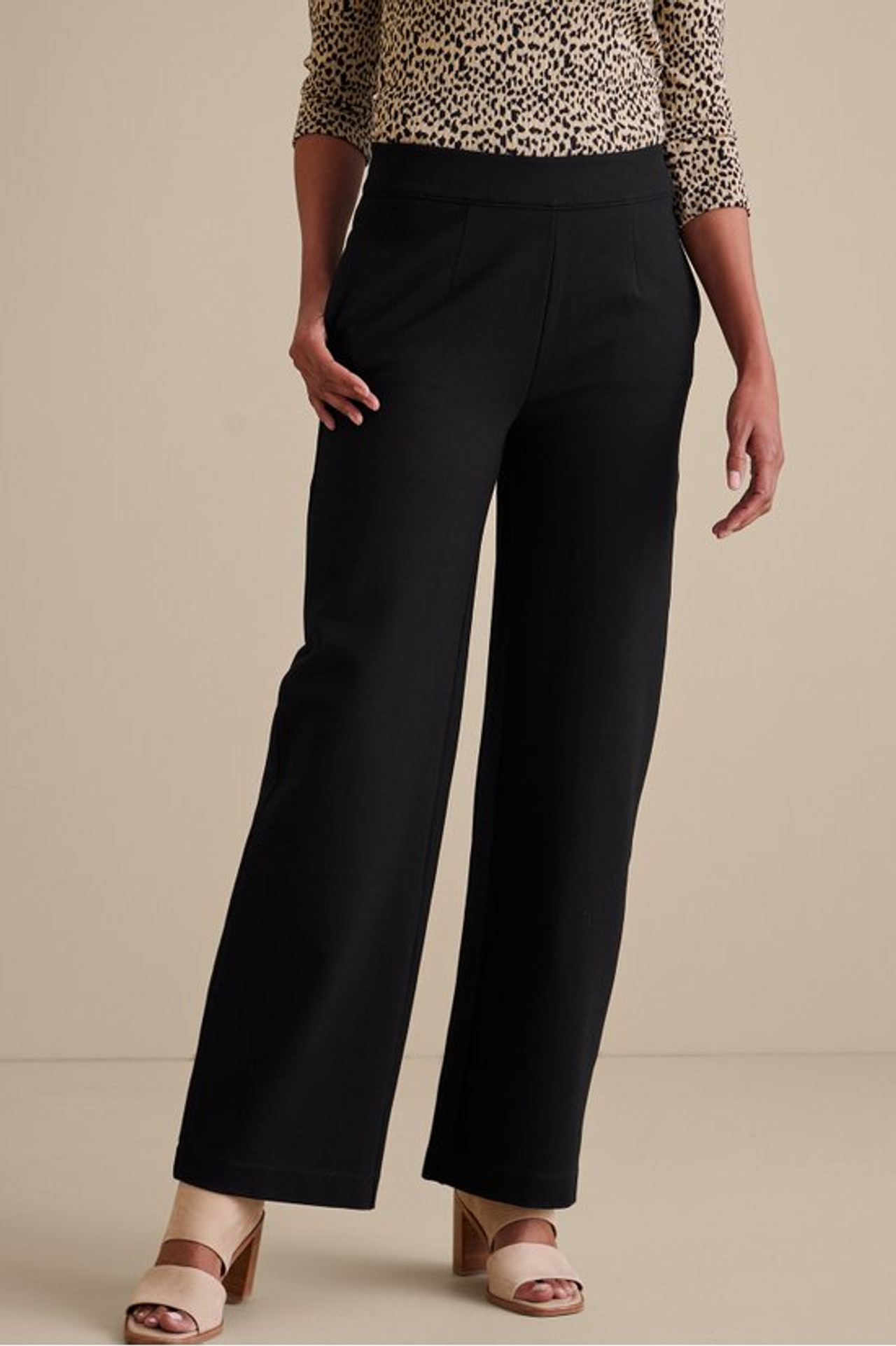 SoftEssential™ Ponte Wide Leg Pants - Soft Surroundings Outlet