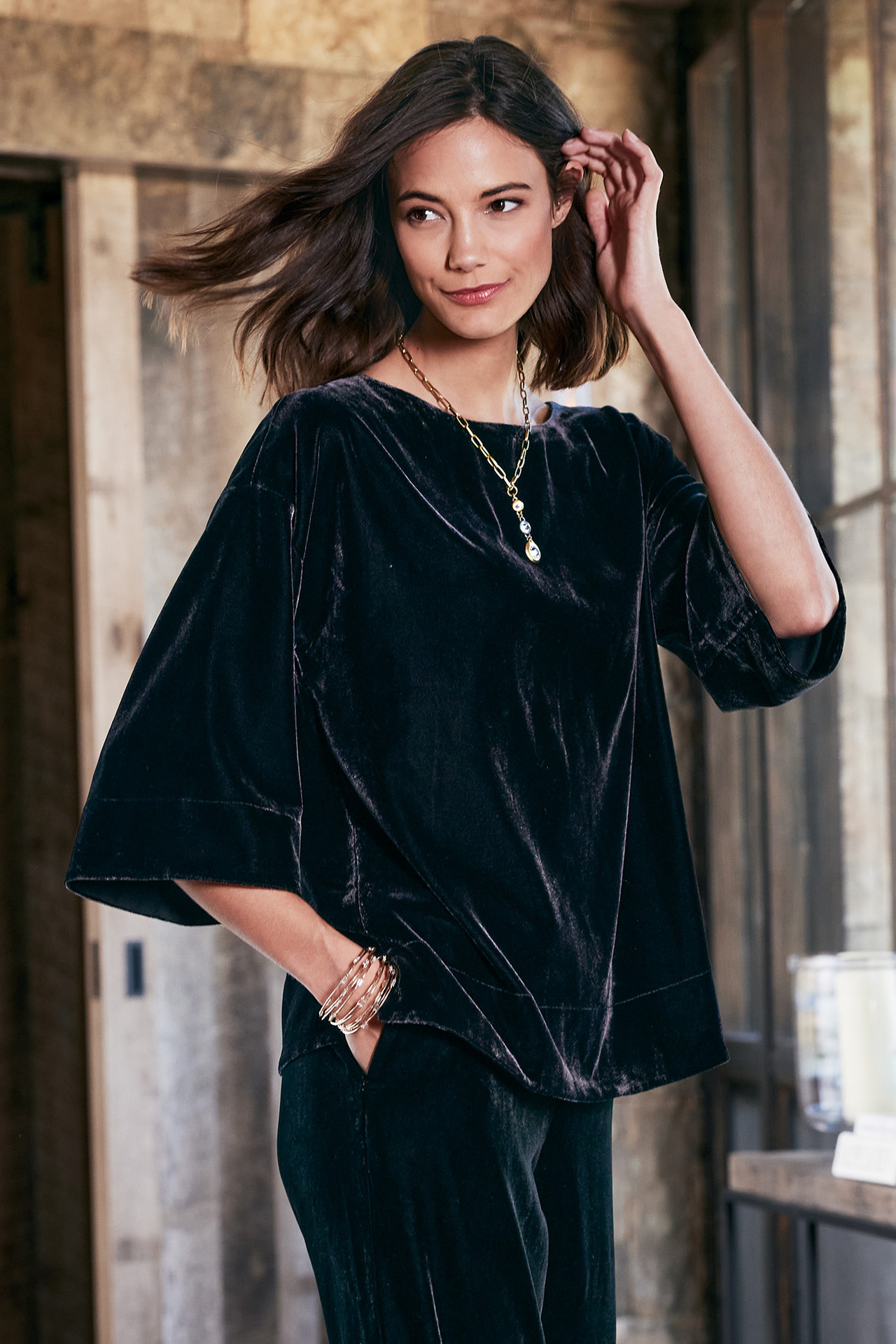 Aria Velvet Top - Soft Surroundings Outlet