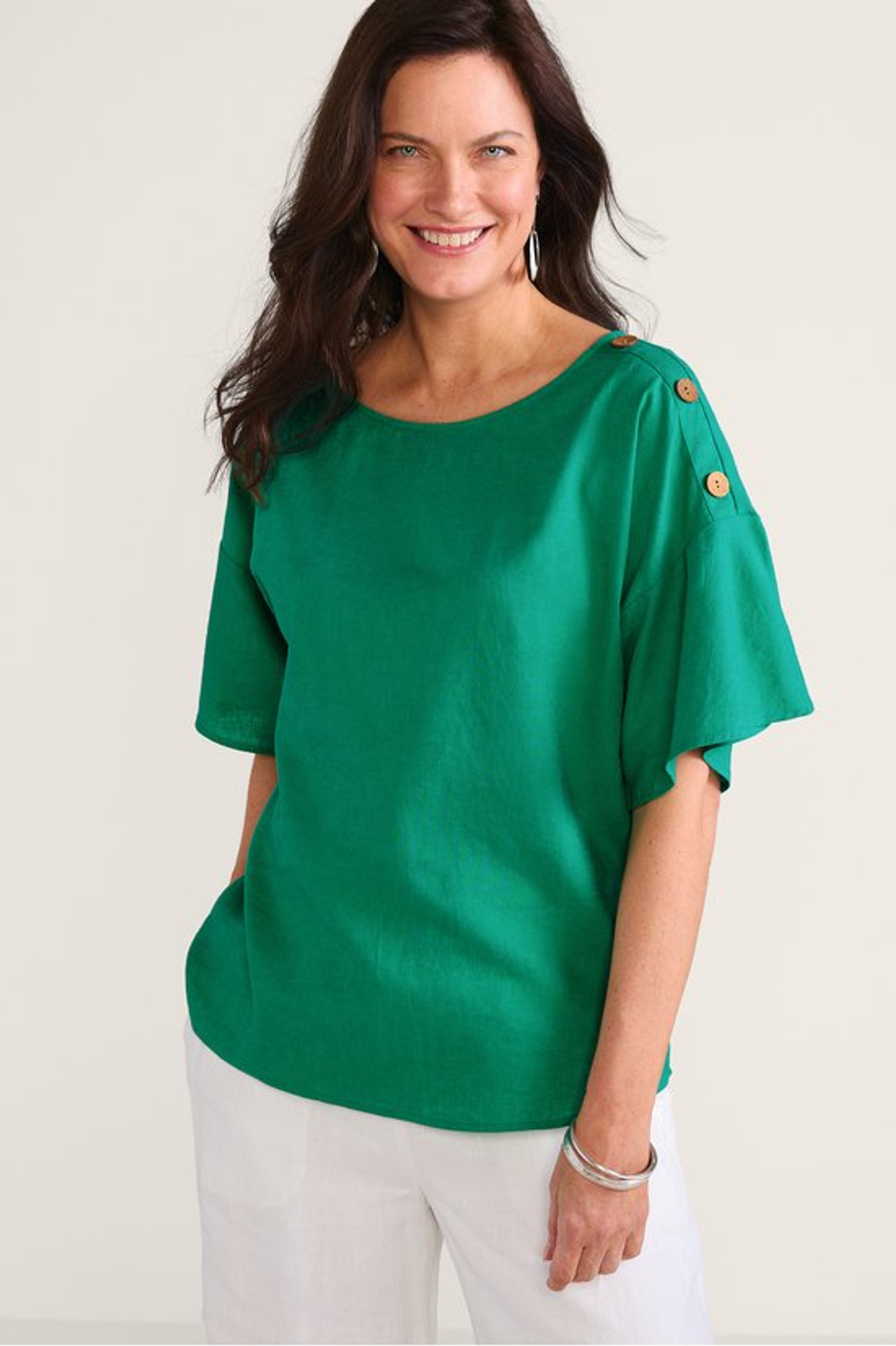 Andrea Linen Blend Pullover - Soft Surroundings Outlet