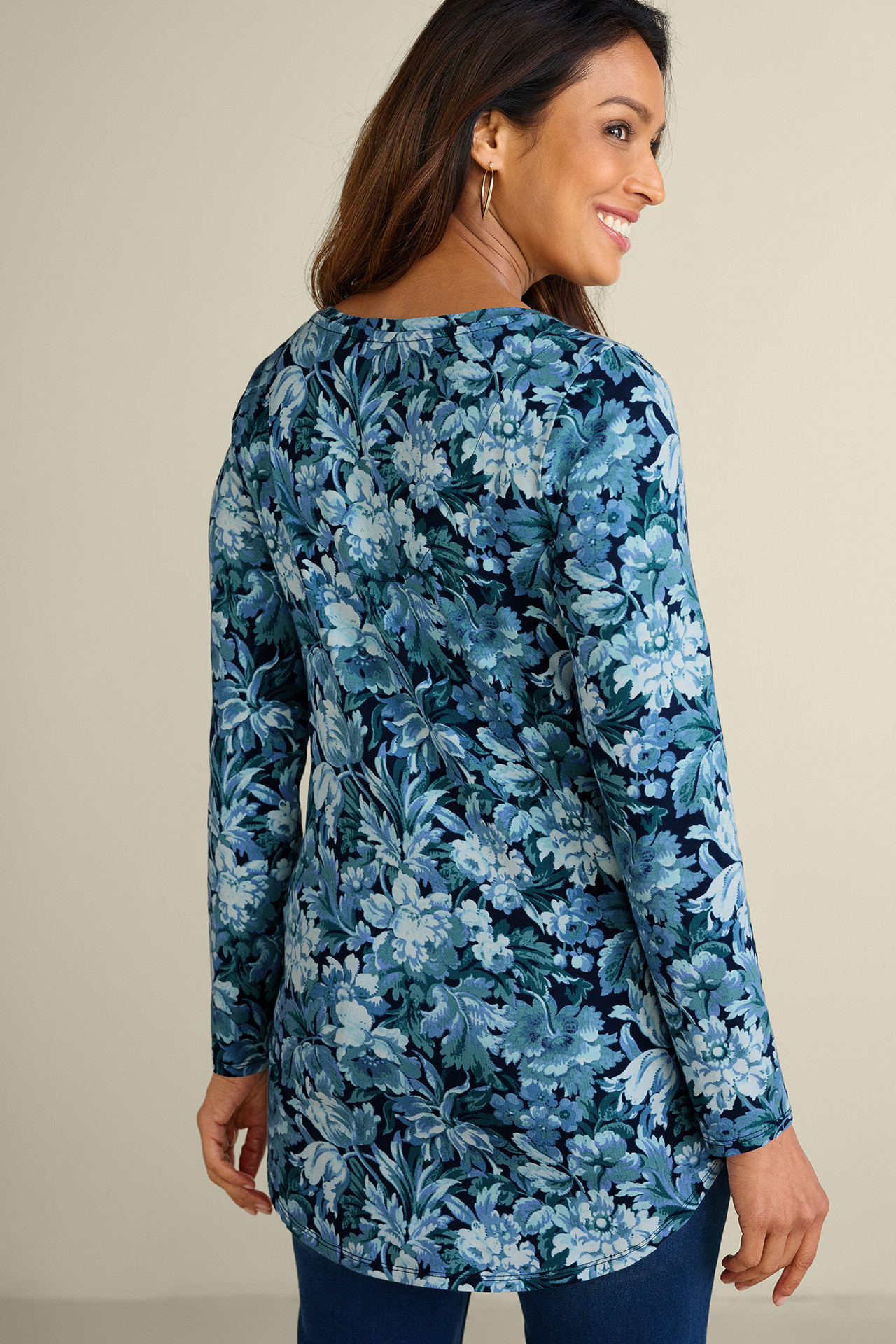 SoftEssential™ Supima® Isabel Long Sleeve Tunic - Soft Surroundings Outlet