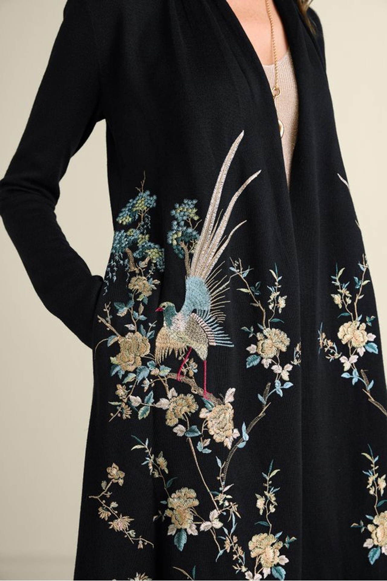 Ava Embroidered Cardigan - Soft Surroundings Outlet