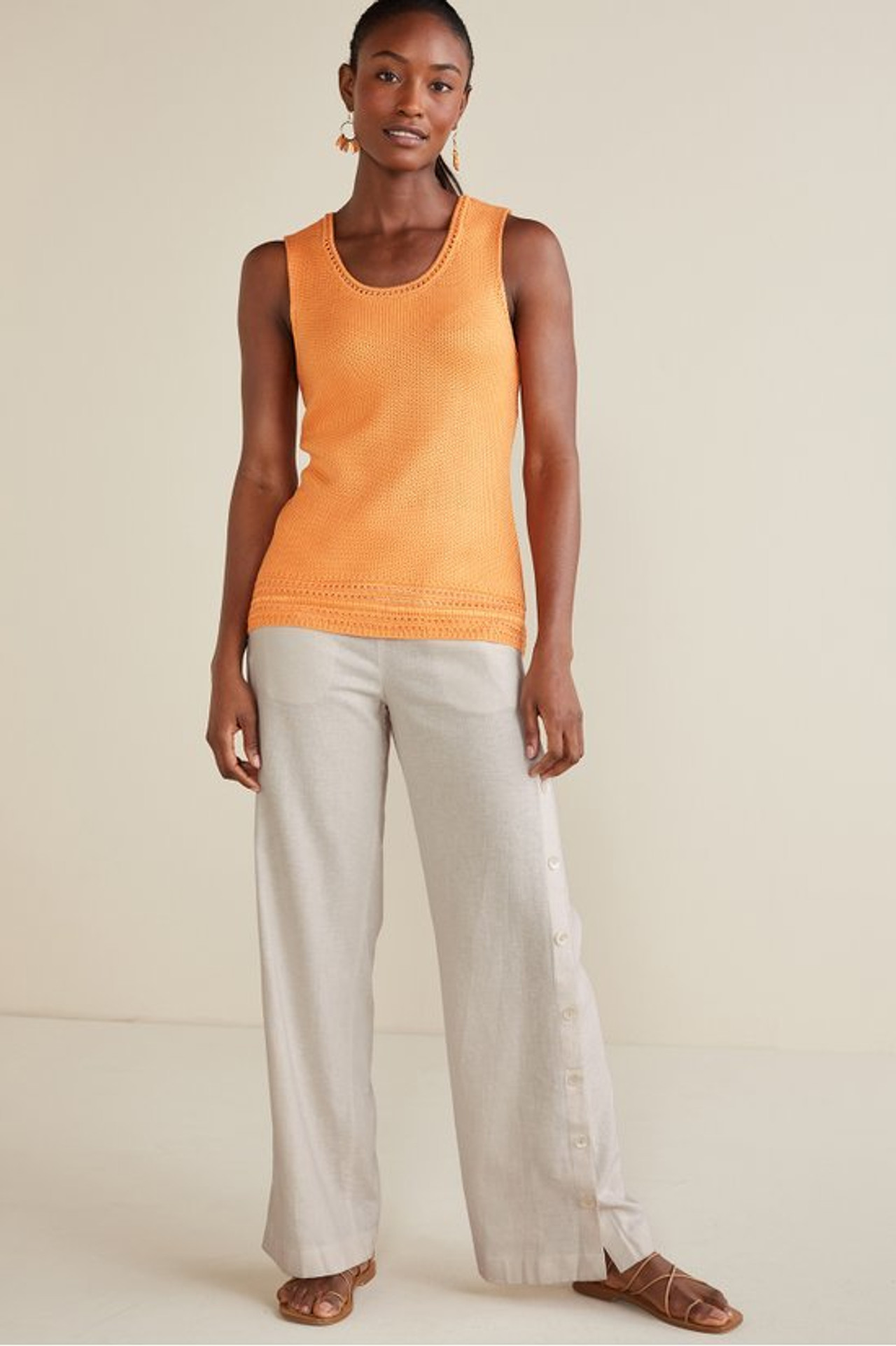 Sonoma Linen Blend Wide Leg Pants - Soft Surroundings Outlet