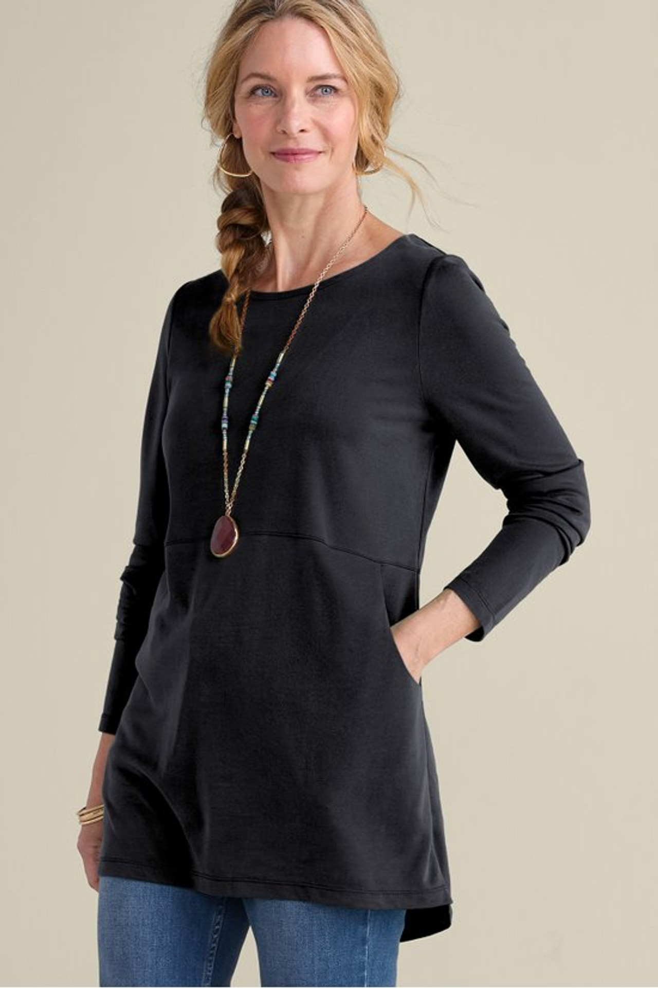 Fairfax Button-Back Tunic - Soft Surroundings Outlet