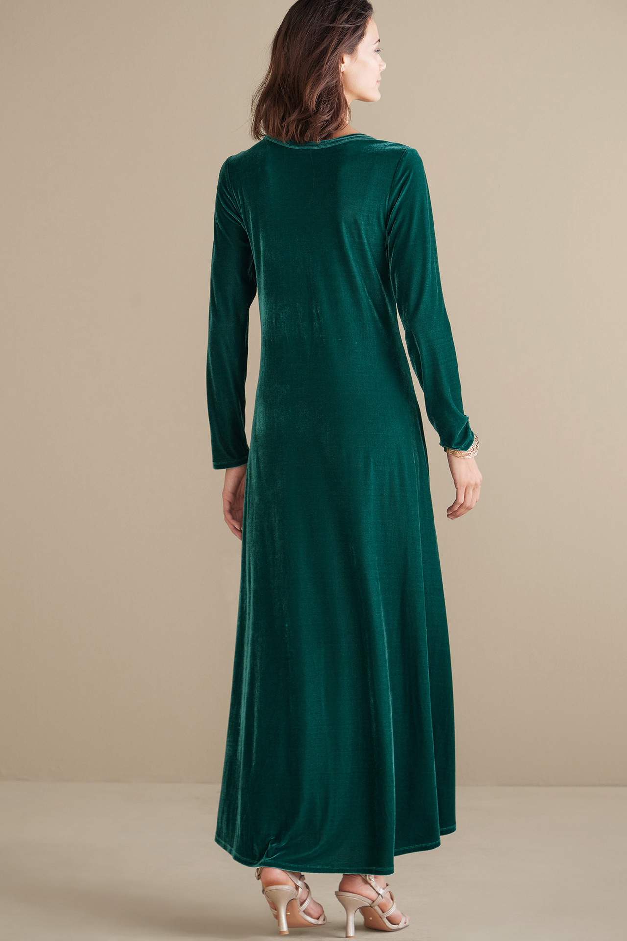Santiago Stretch Velvet Dress - Soft Surroundings Outlet