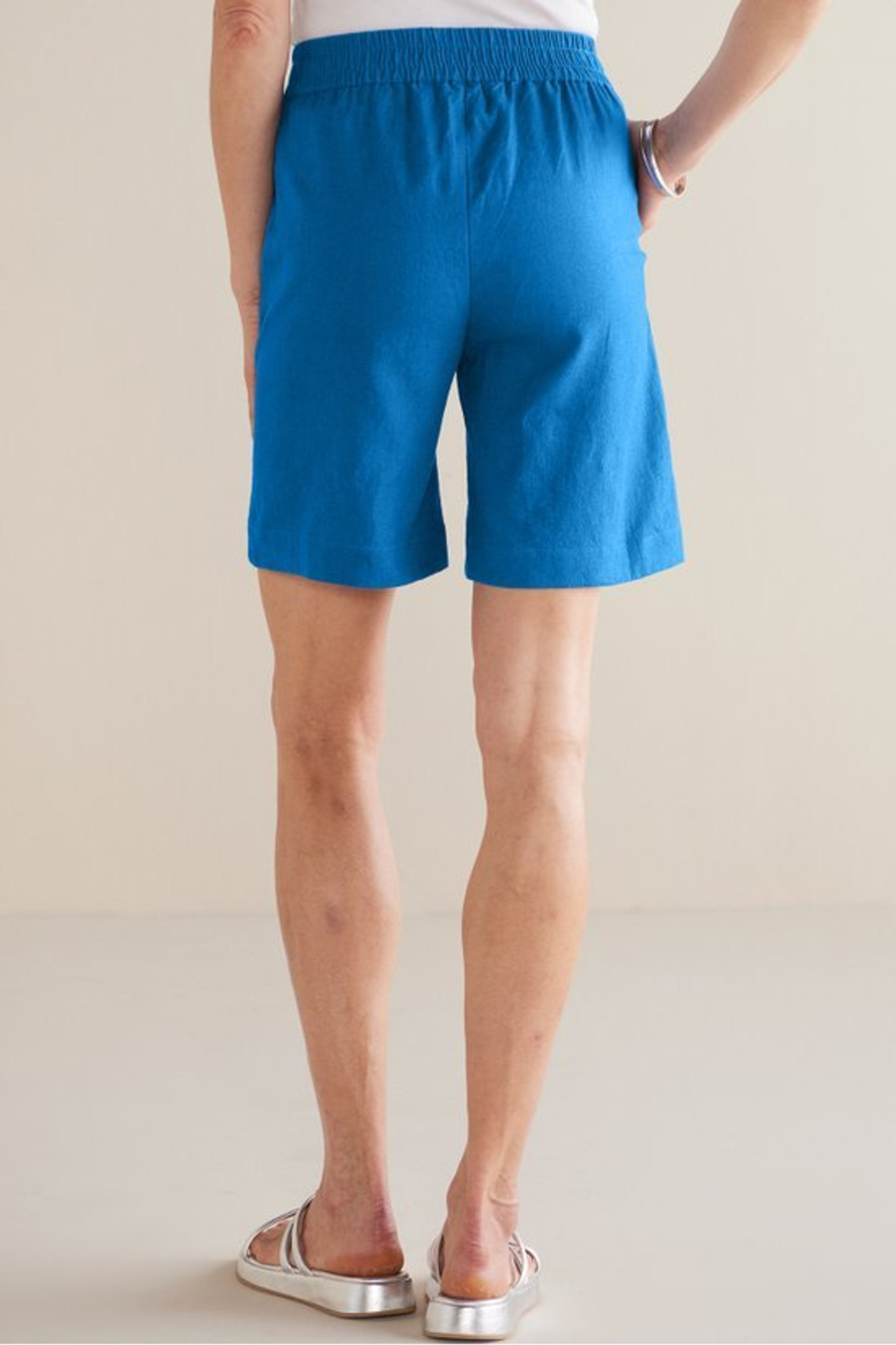 Flavia Linen Blend Shorts - Soft Surroundings Outlet