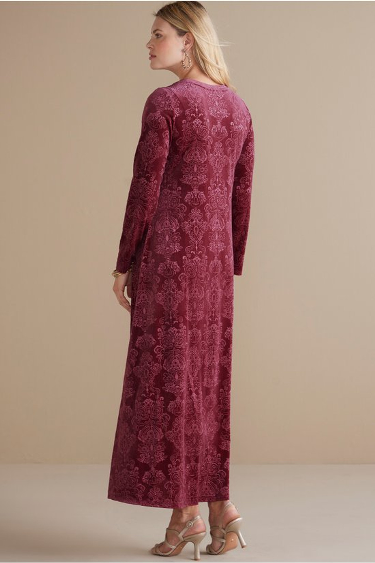 Santiago Embossed Velvet Dress - Soft Surroundings Outlet