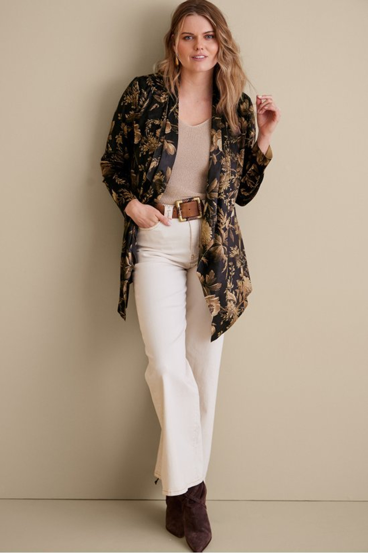 Shape Drape Faux Suede Jacket - Soft Surroundings Outlet