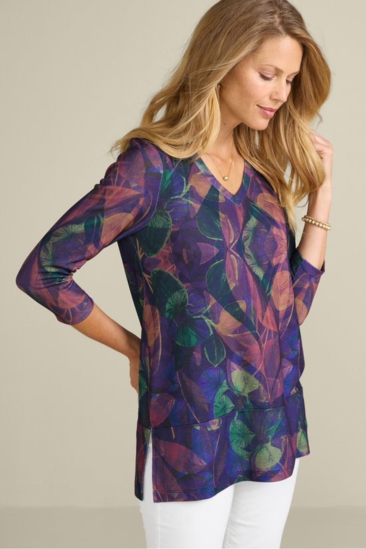 Alila 3/4 Sleeve Tunic - Soft Surroundings Outlet