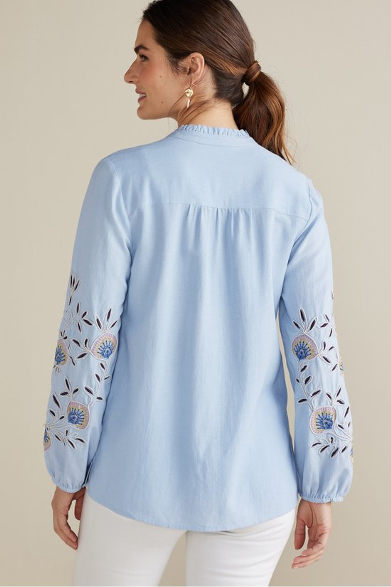 Titania Embroidered Top - Soft Surroundings Outlet
