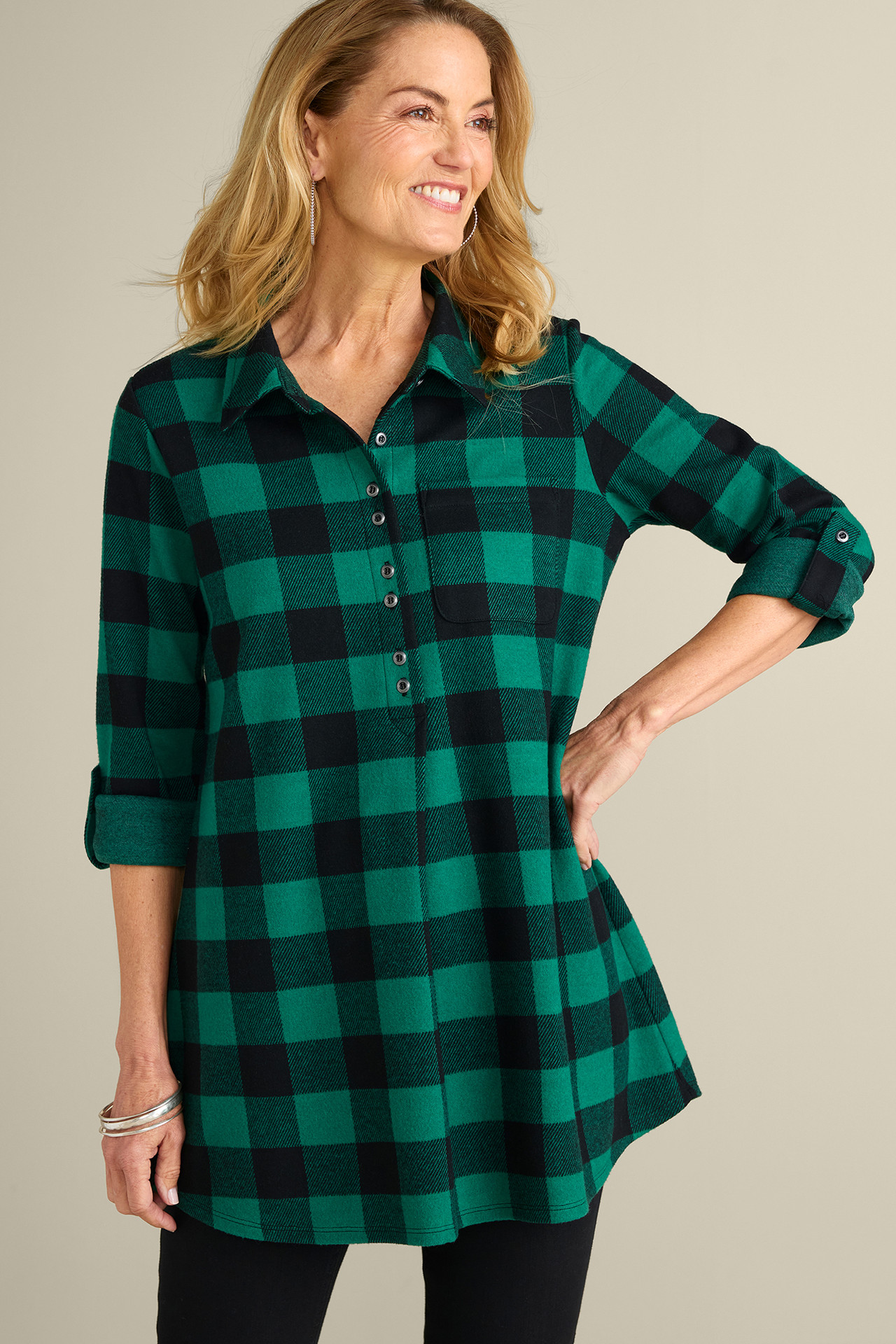 Mad About Plaid Tunic - Soft Surroundings Outlet
