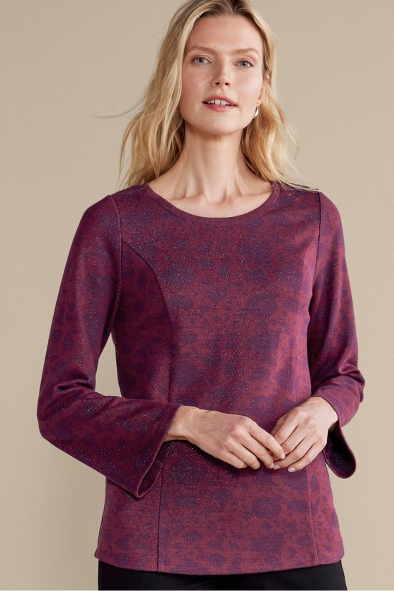 Jeri Jacquard Top - Soft Surroundings Outlet