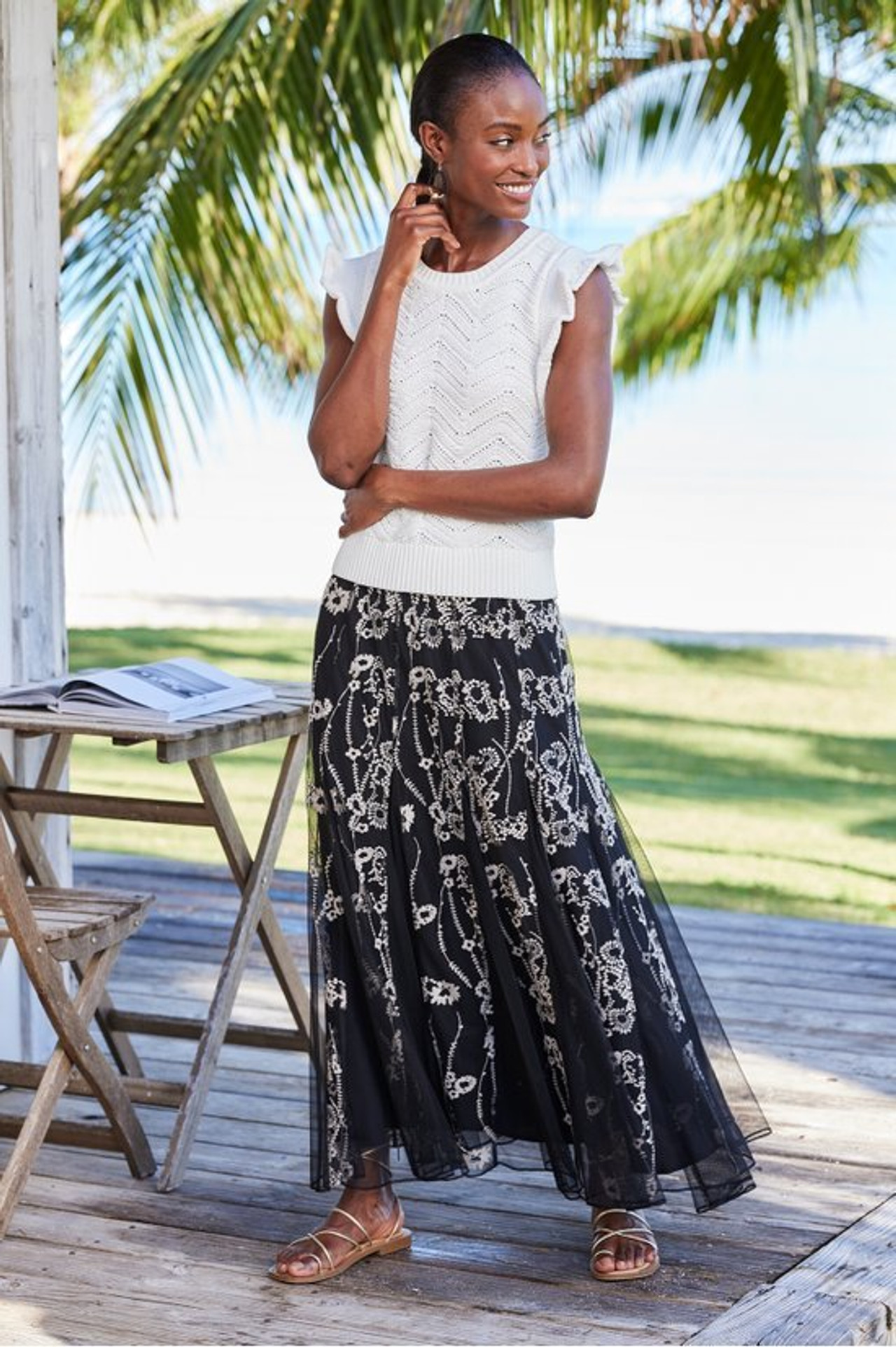 Celina Flutter Sleeve Sweater - Soft Surroundings Outlet