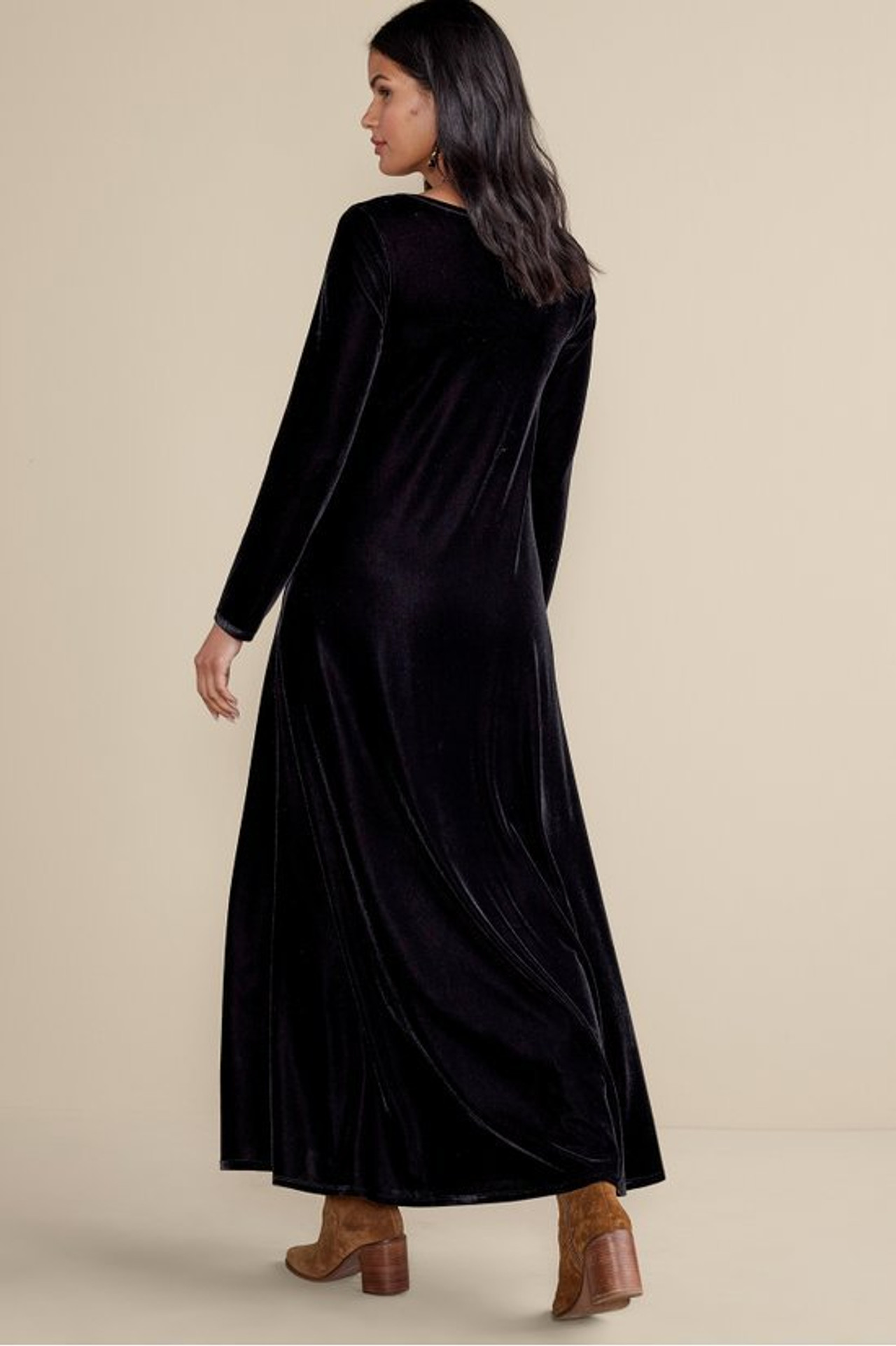 Santiago Stretch Velvet Dress - Soft Surroundings Outlet