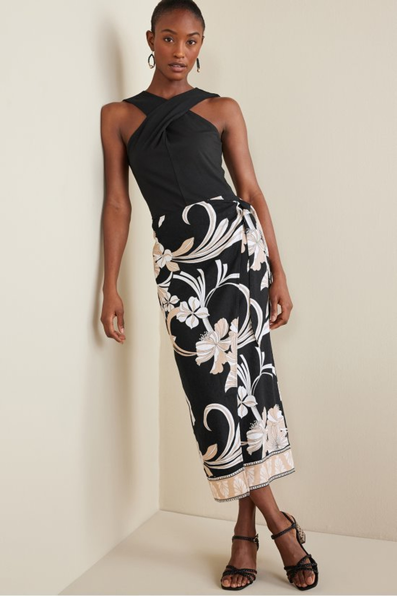 Isla Stretch Linen Midi Skirt - Soft Surroundings Outlet