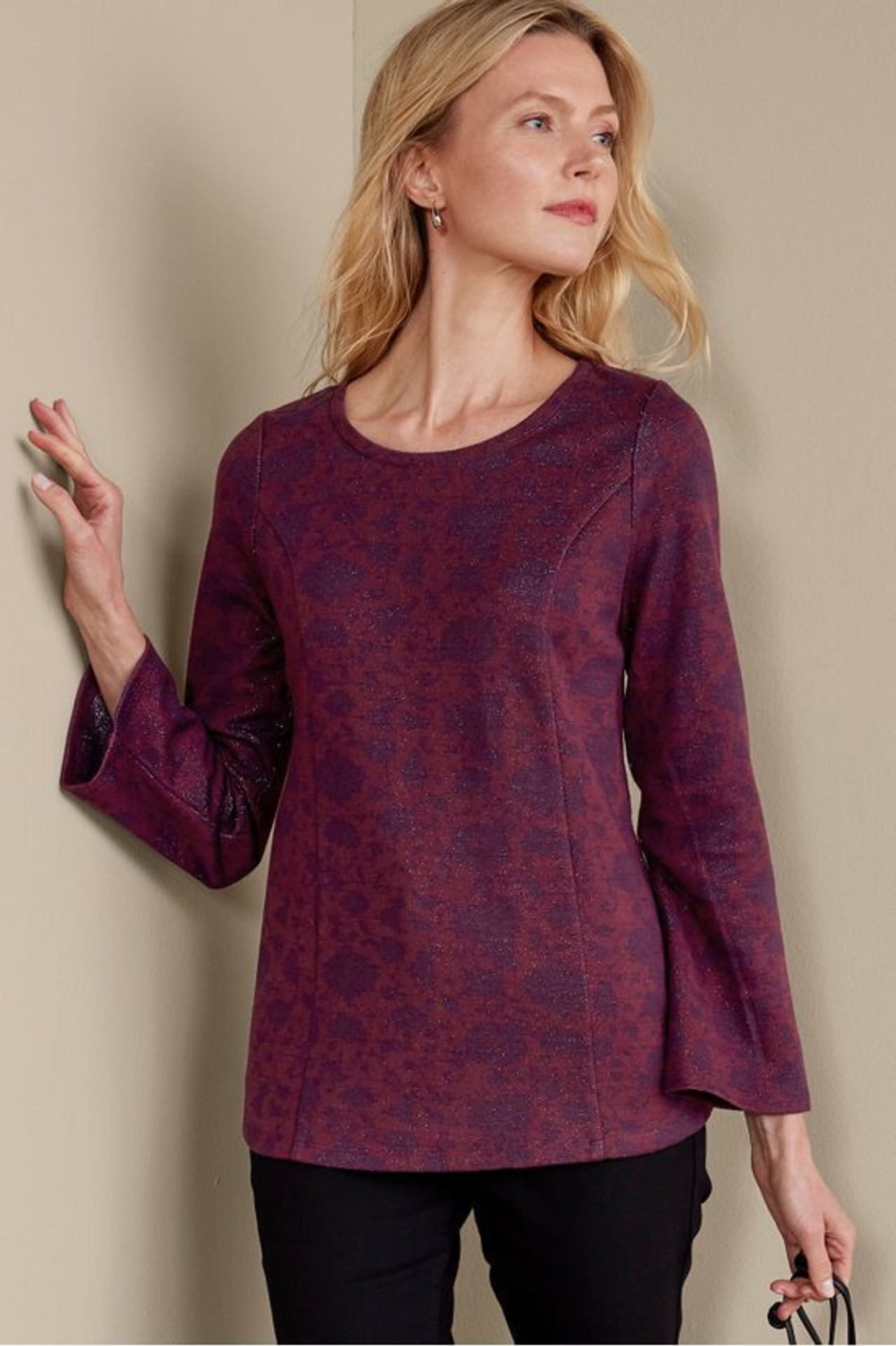 Jeri Jacquard Top - Soft Surroundings Outlet