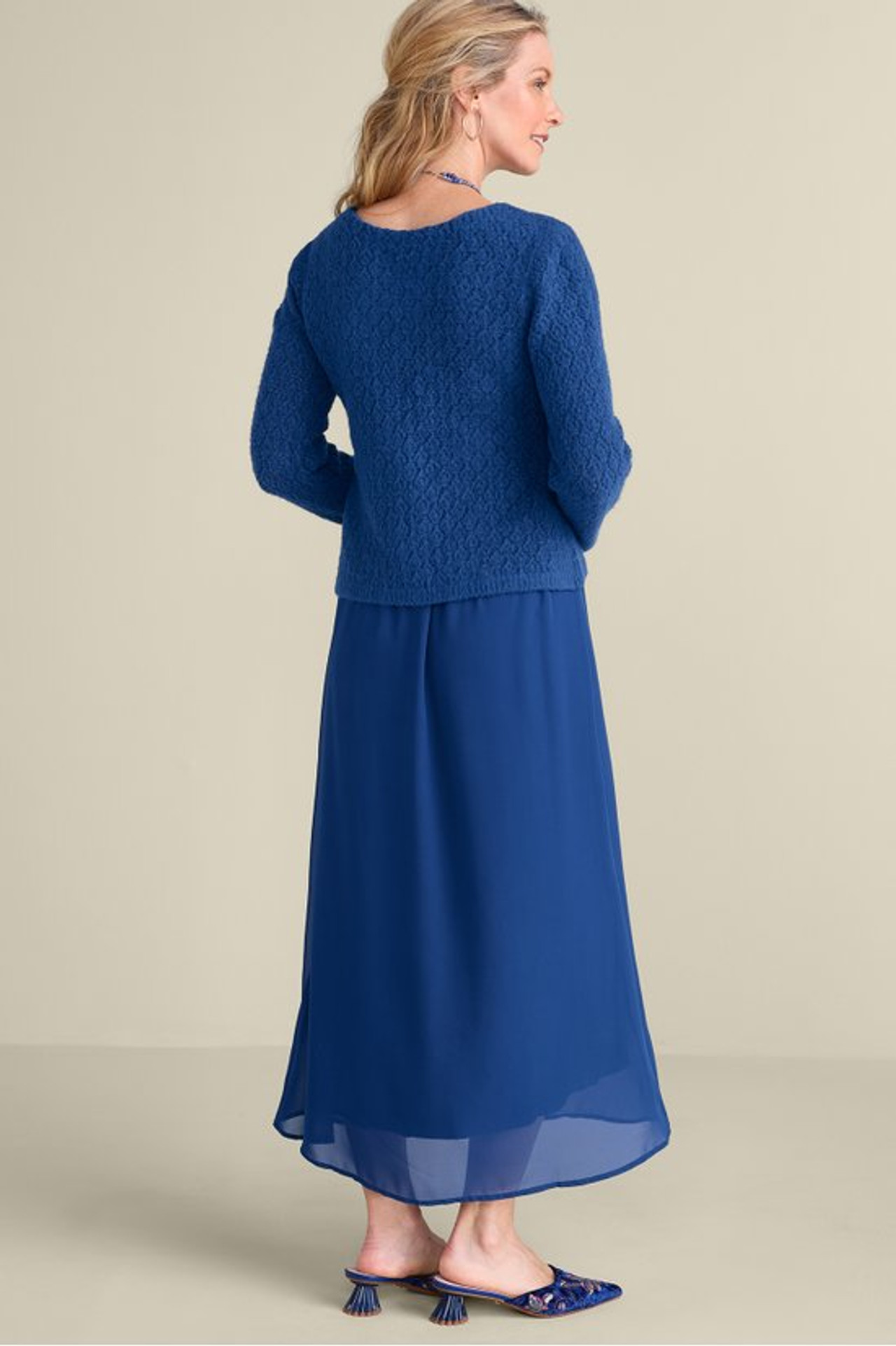 Cassie Pointelle Sweater Dress - Soft Surroundings Outlet
