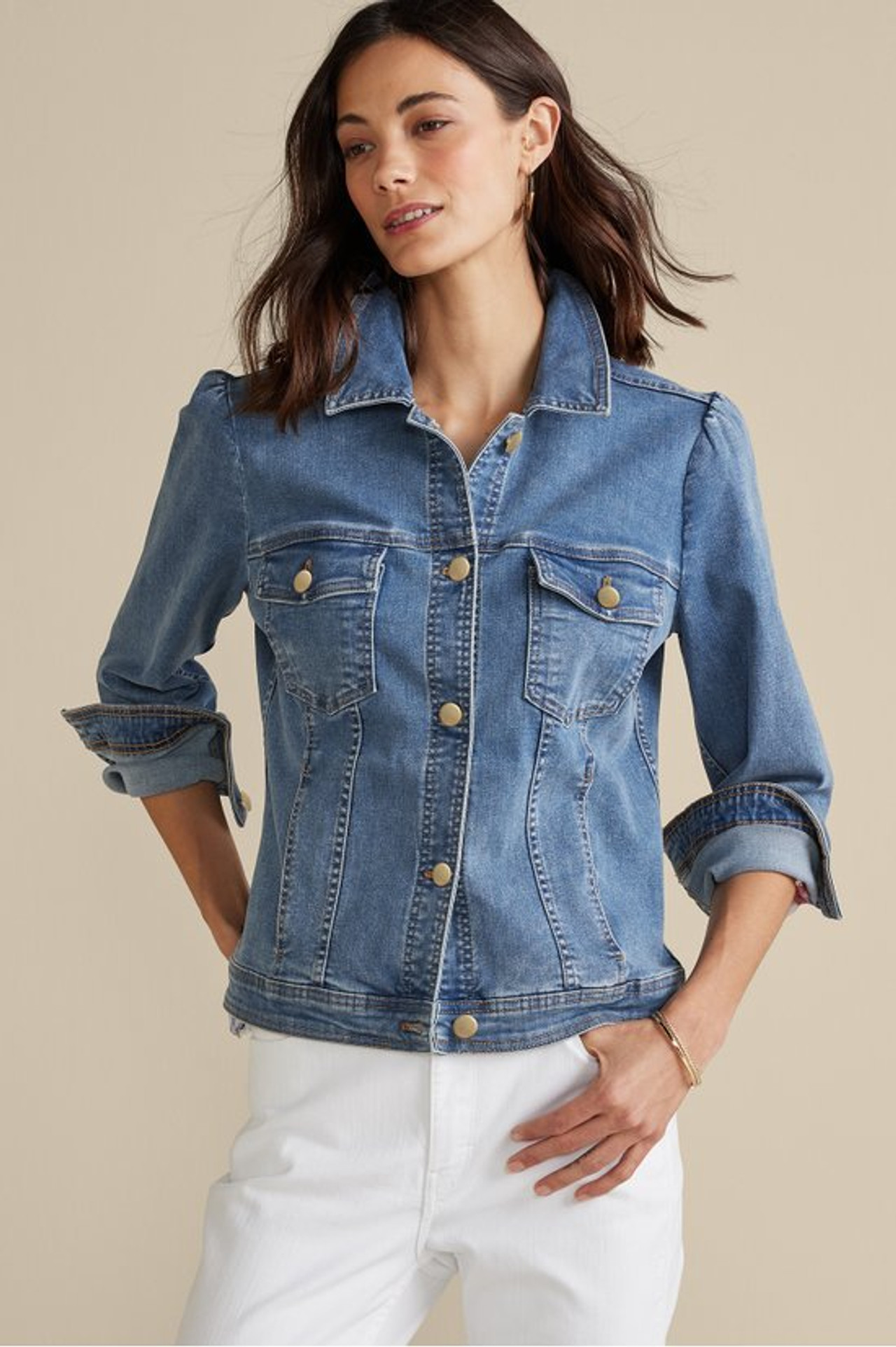Diana Shapely Denim Jacket - Soft Surroundings Outlet