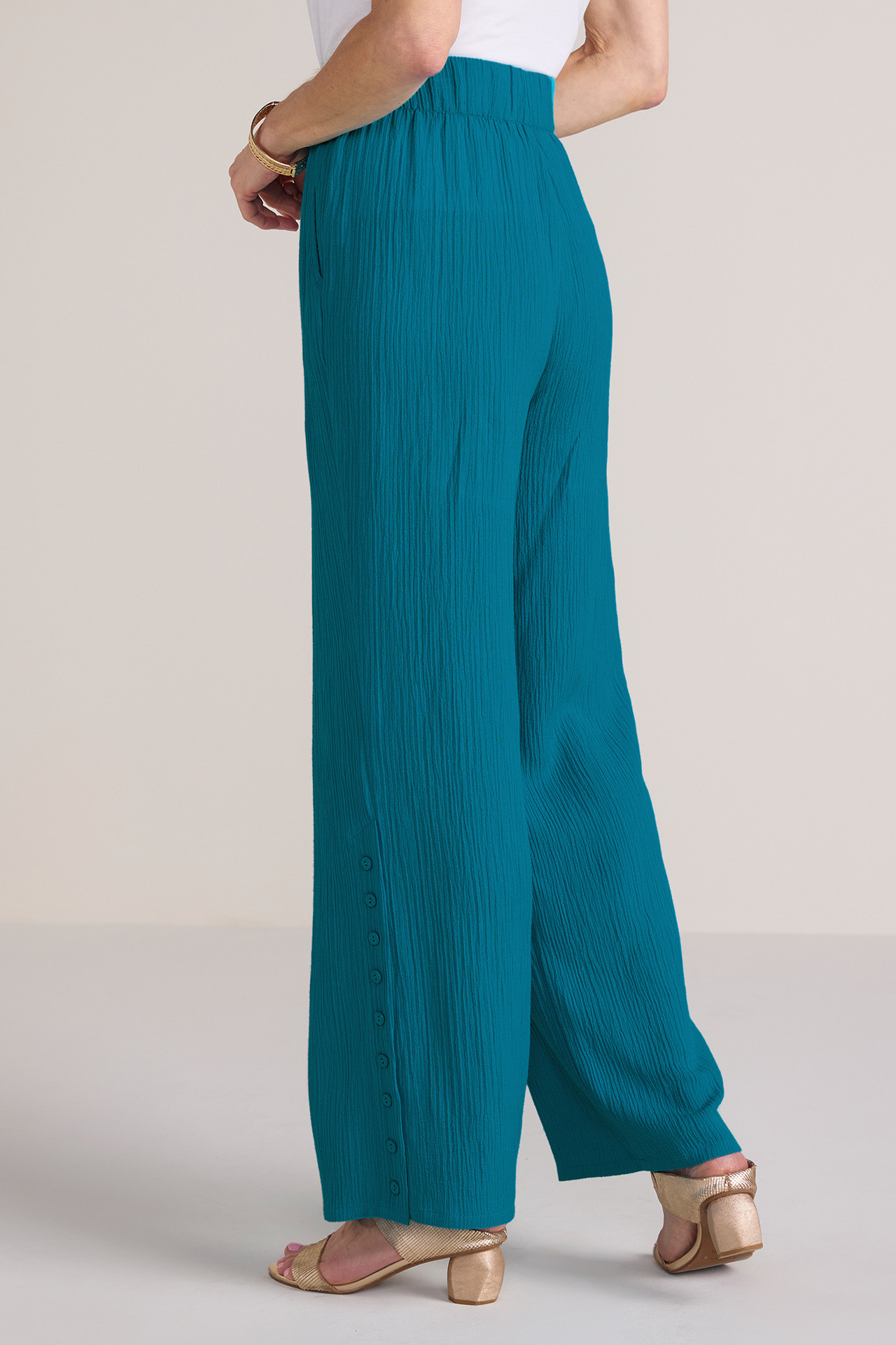 Oceo Gauze Wide-Leg Pants - Soft Surroundings Outlet